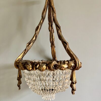 An Antique Carved Giltwood Chandelier