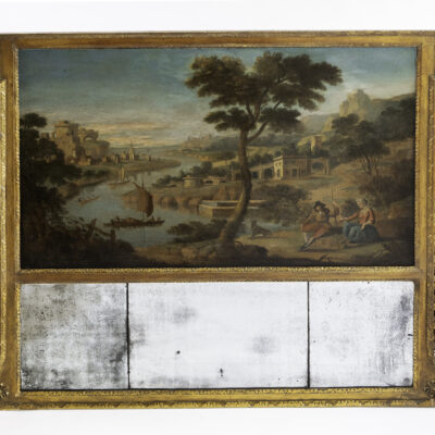 Grand Scale Georgian Giltwood Overmantel Trumeau Mirror