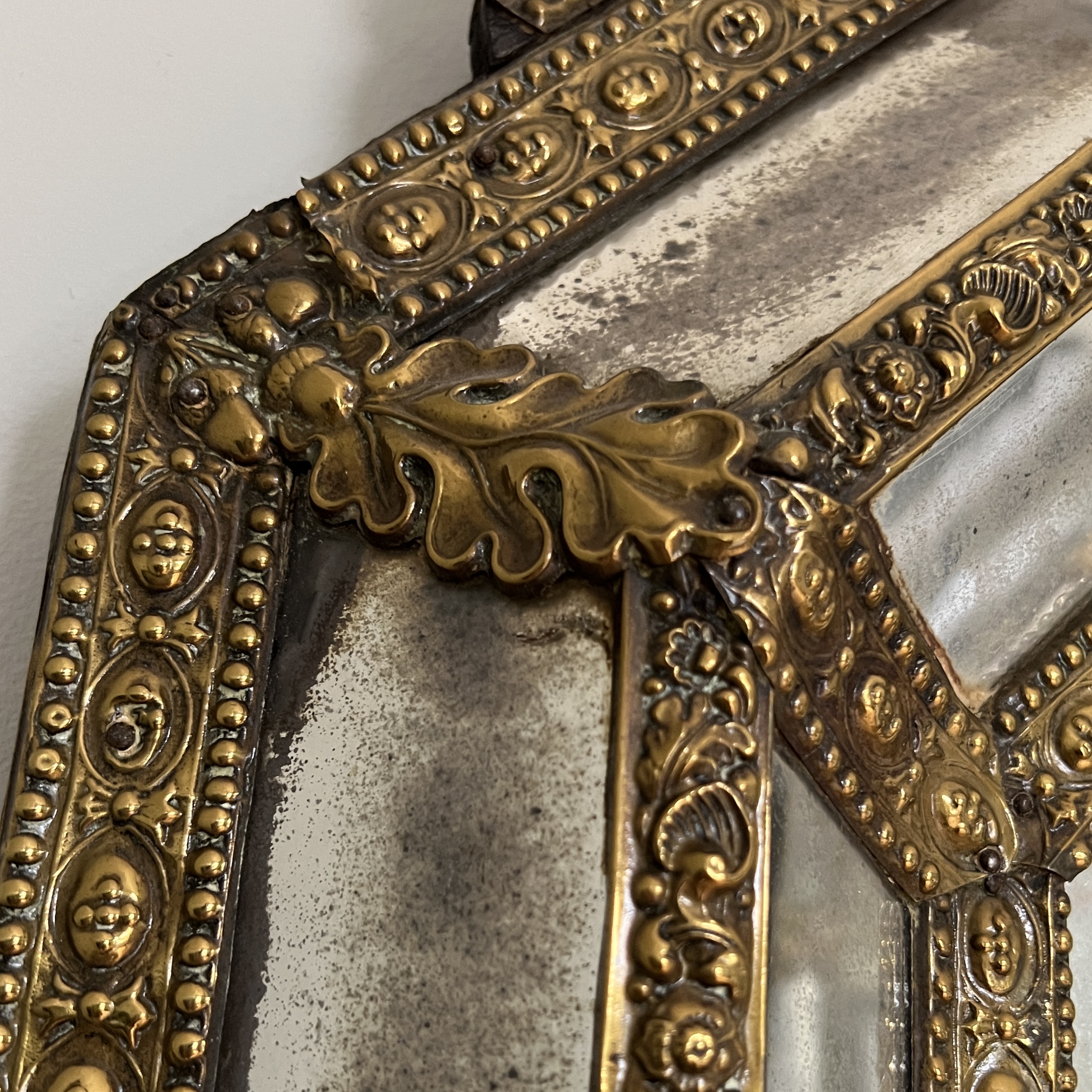 A C19th Continental Repousse Marginal Wall Mirror - Image 4