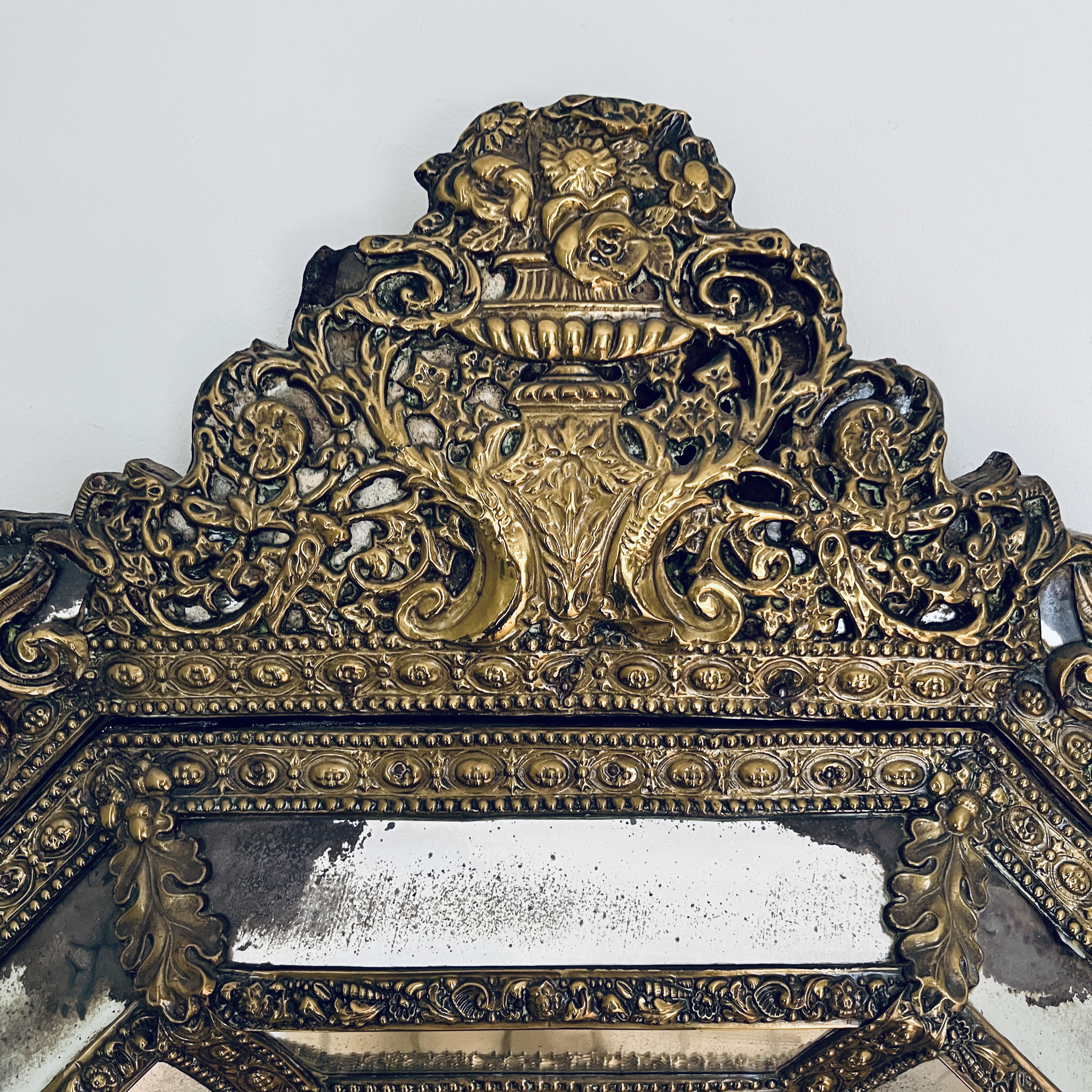 A C19th Continental Repousse Marginal Wall Mirror - Image 5