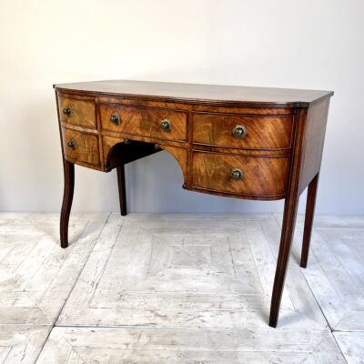 Georgian Mahogany Bow Front Dressing Table