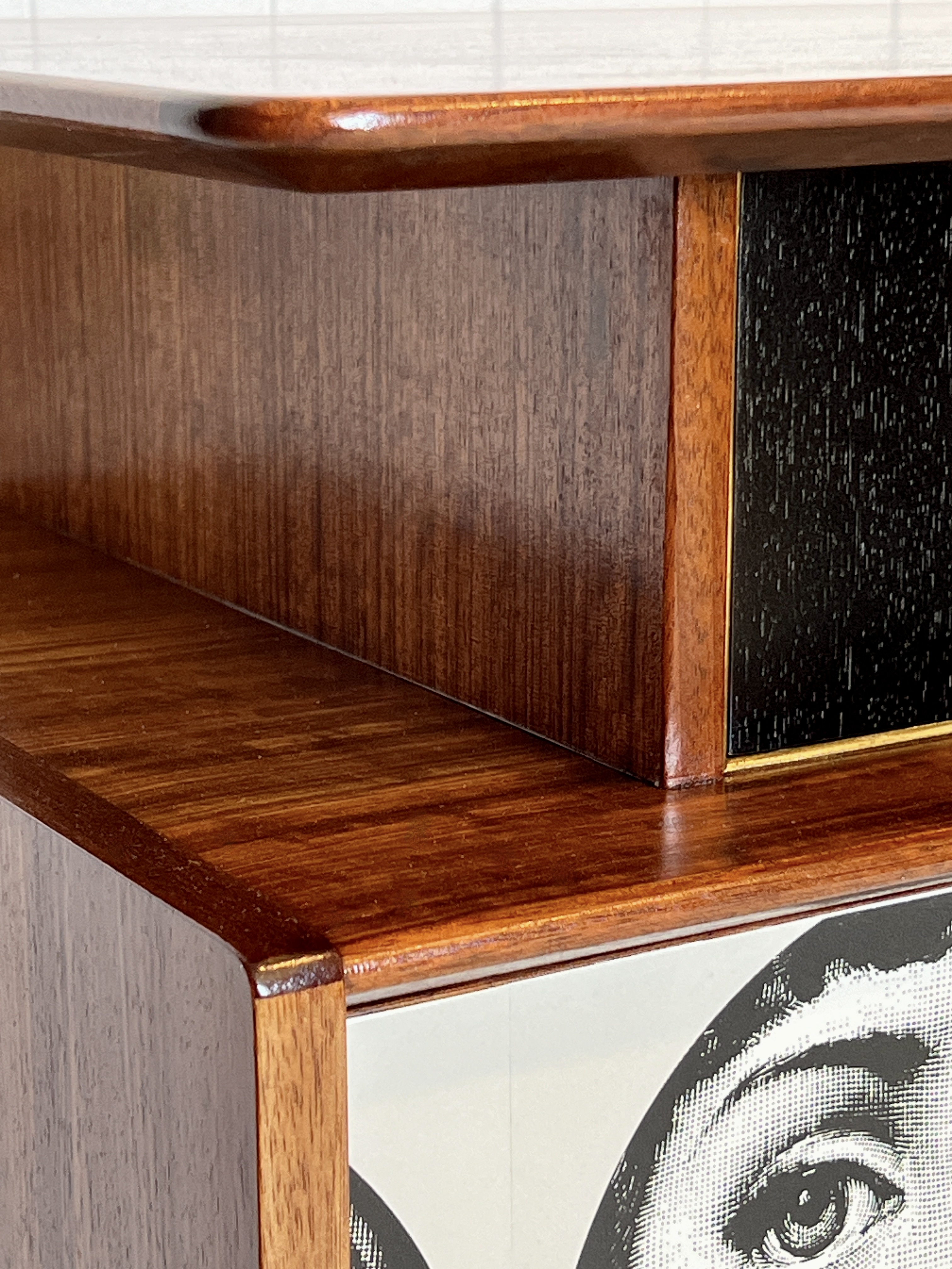 Teak Midcentury Sideboard by Gomme With Fornasetti Decoupage - Image 9