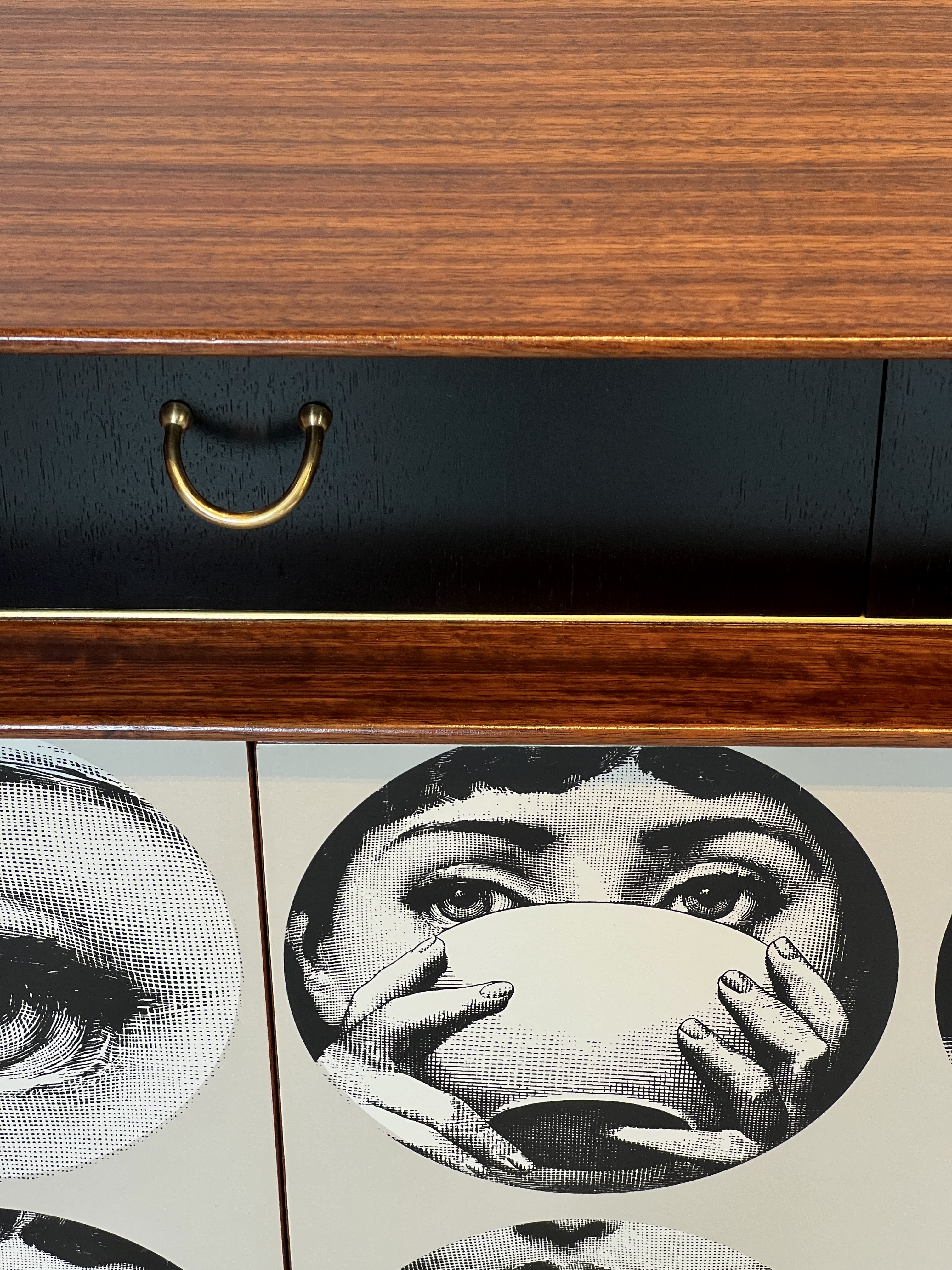 Teak Midcentury Sideboard by Gomme With Fornasetti Decoupage - Image 8