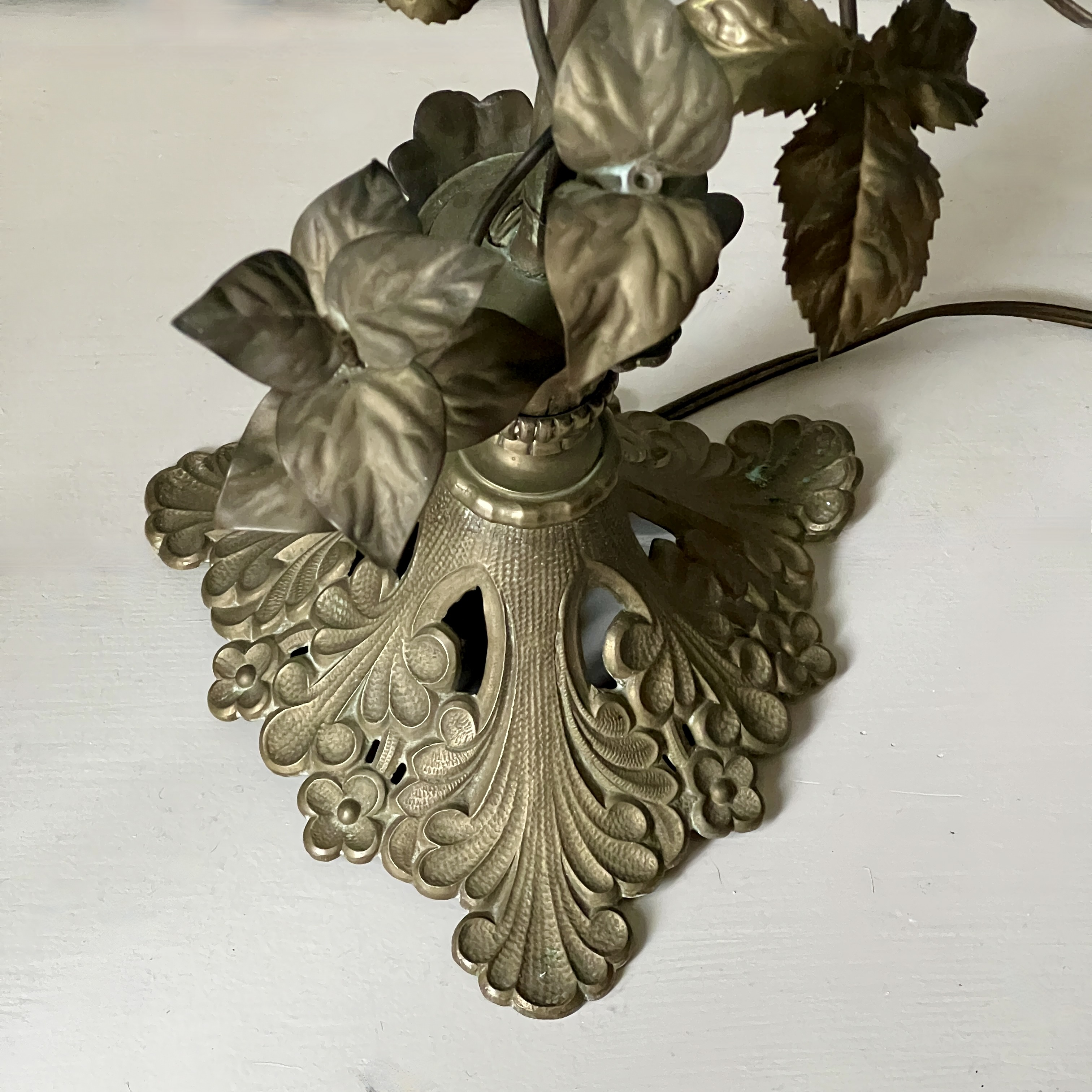 French Antique Brass Candelabra Light - Image 6