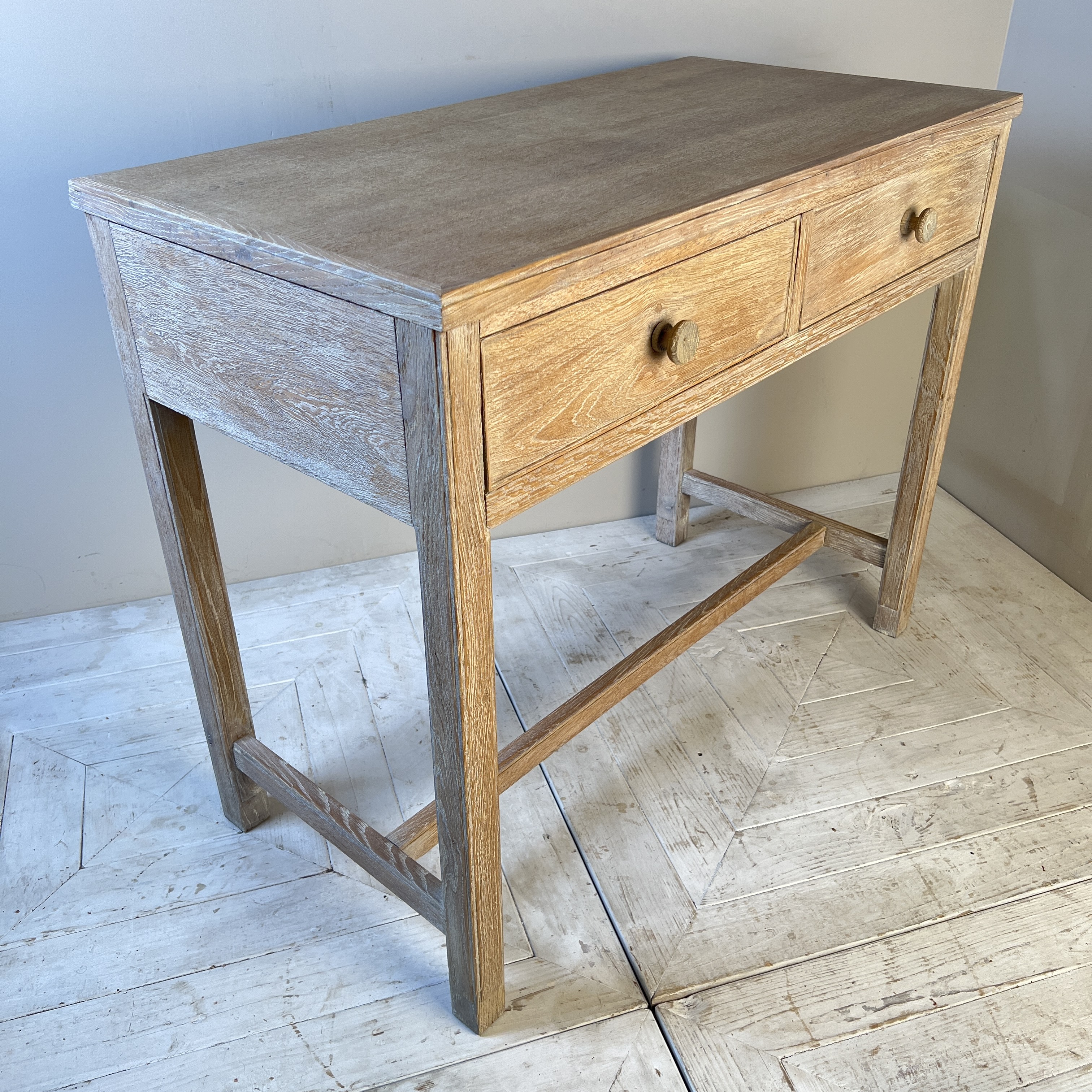 A Wake And Dean Limed Oak Console Table Or Desk - Image 7