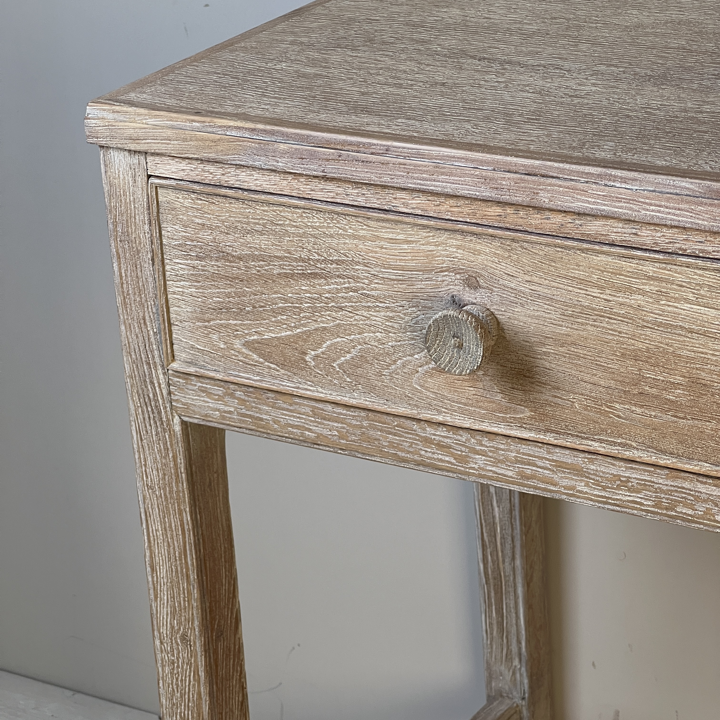 A Wake And Dean Limed Oak Console Table Or Desk - Image 5