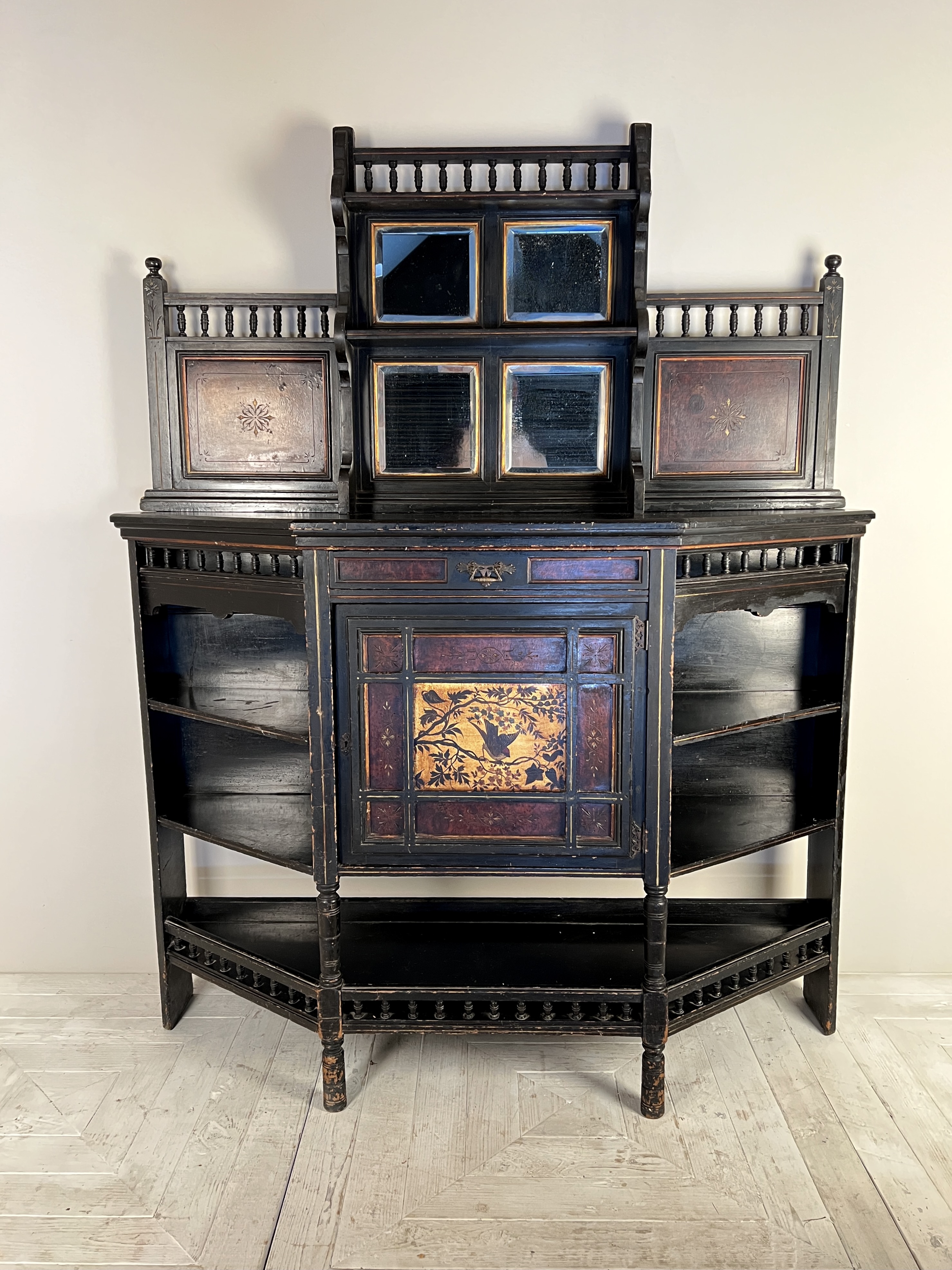 An Ebonised Aesthetic Movement Credenza Sideboard - Image 2