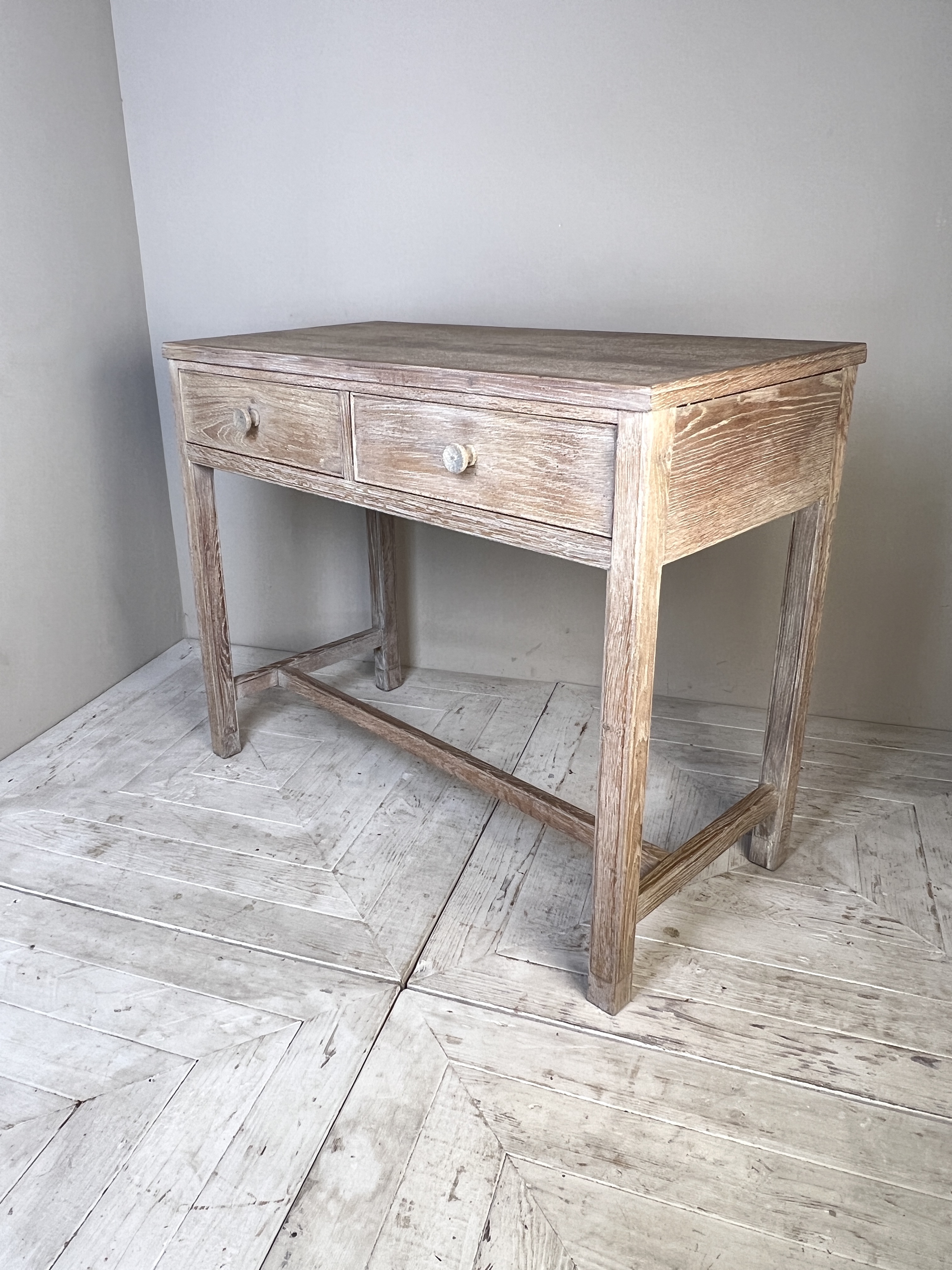 A Wake And Dean Limed Oak Console Table Or Desk - Image 6