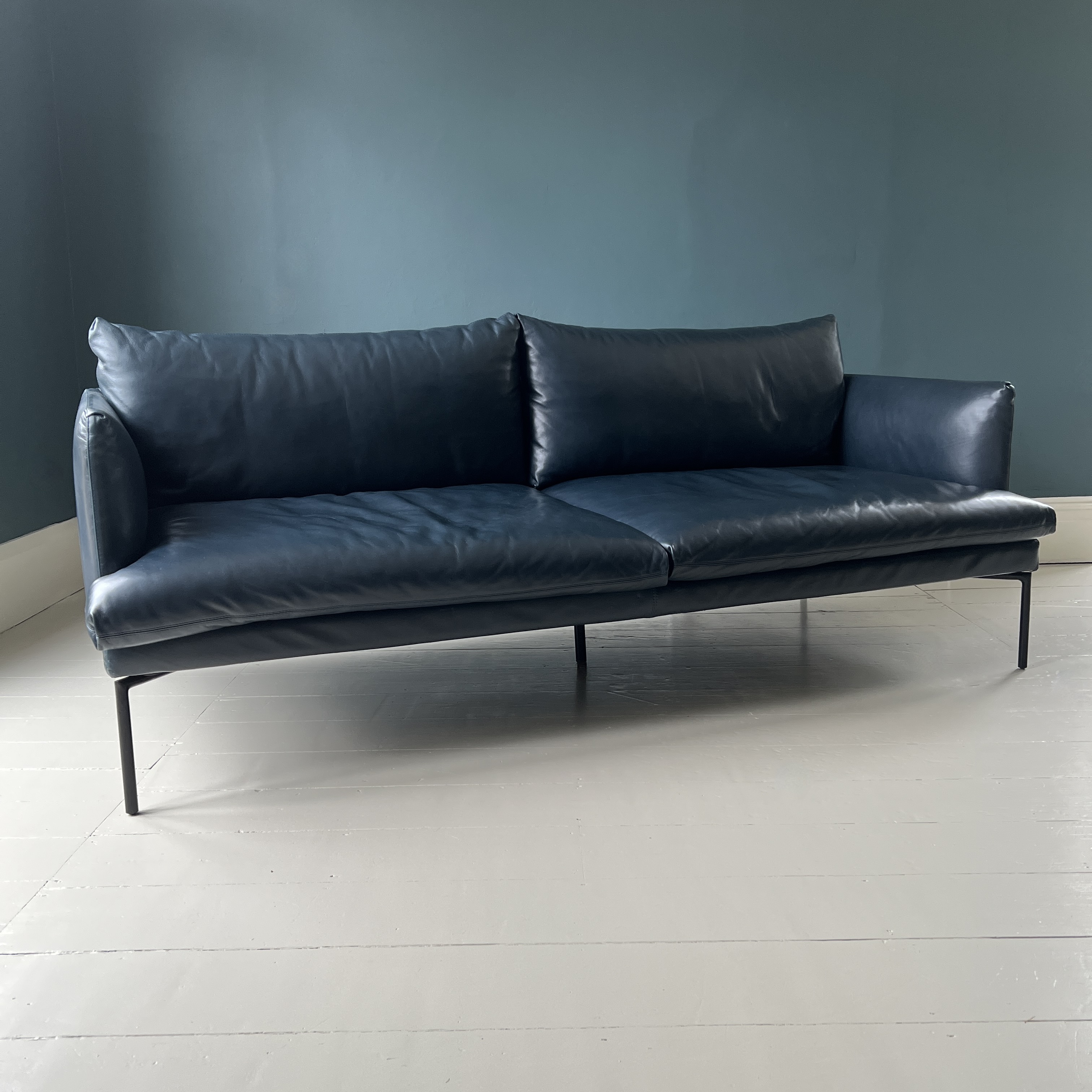 Heal’s Three Seater Leather Sofa - Image 5