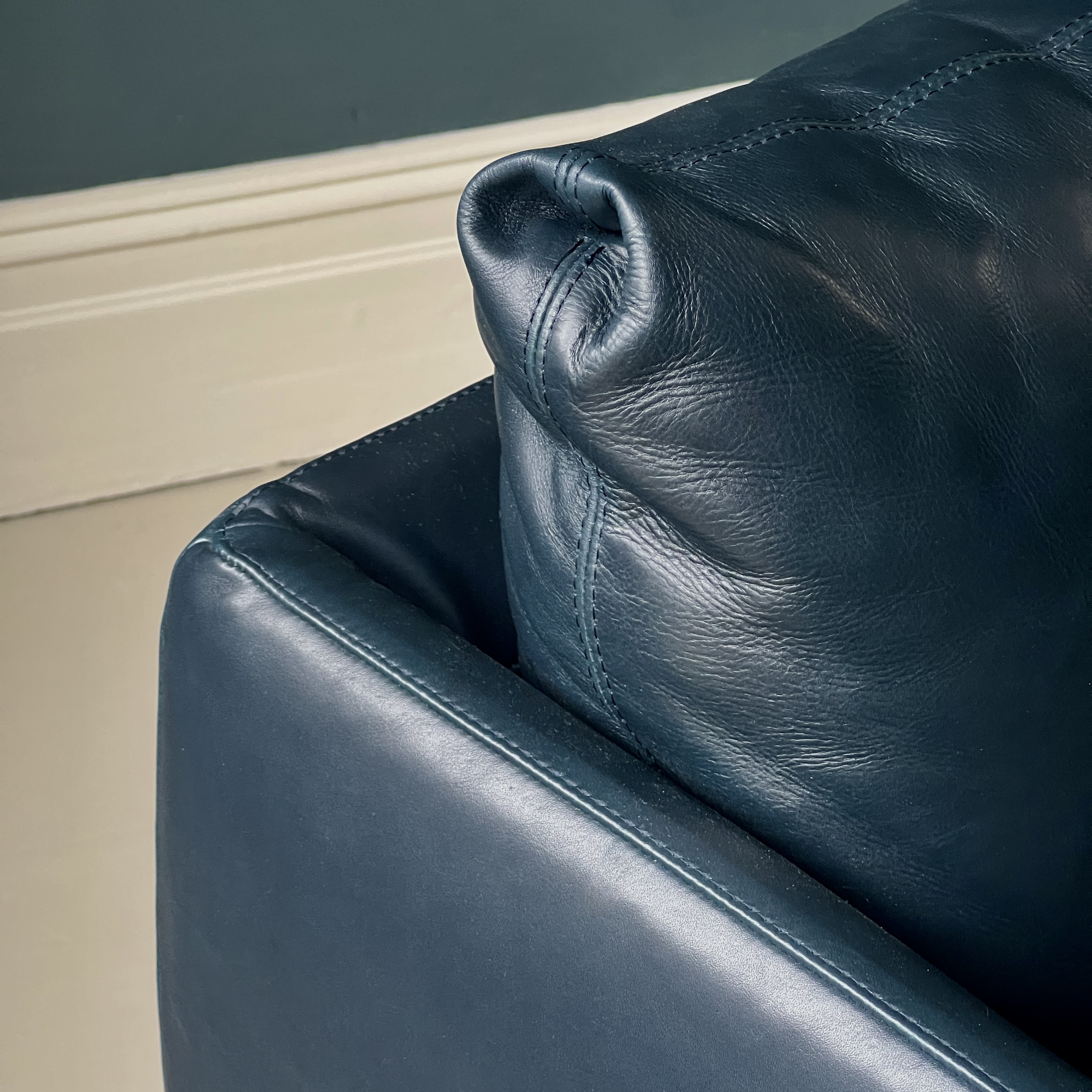 Heal’s Three Seater Leather Sofa - Image 4