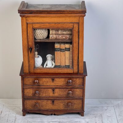 Oak Apprentice Piece Cabinet In The Form Of A Bookcase