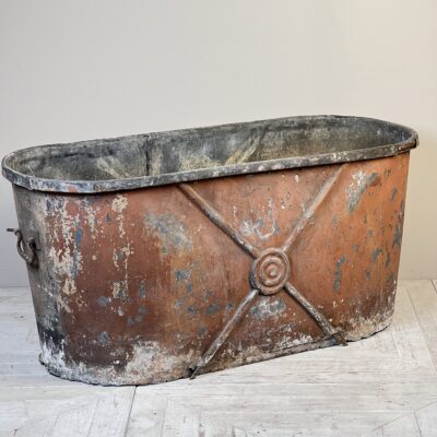A C19th French Zinc Bath Planter