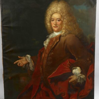 An C18th Oil On Canvas Portrait Of A Gentleman