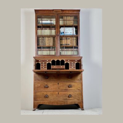 SOLD - A Georgian Mahogany Secretaire Bookcase Circa 1800