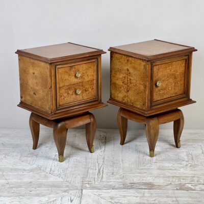 A Pair Of  Italian Midcentury Bedside Cabinets