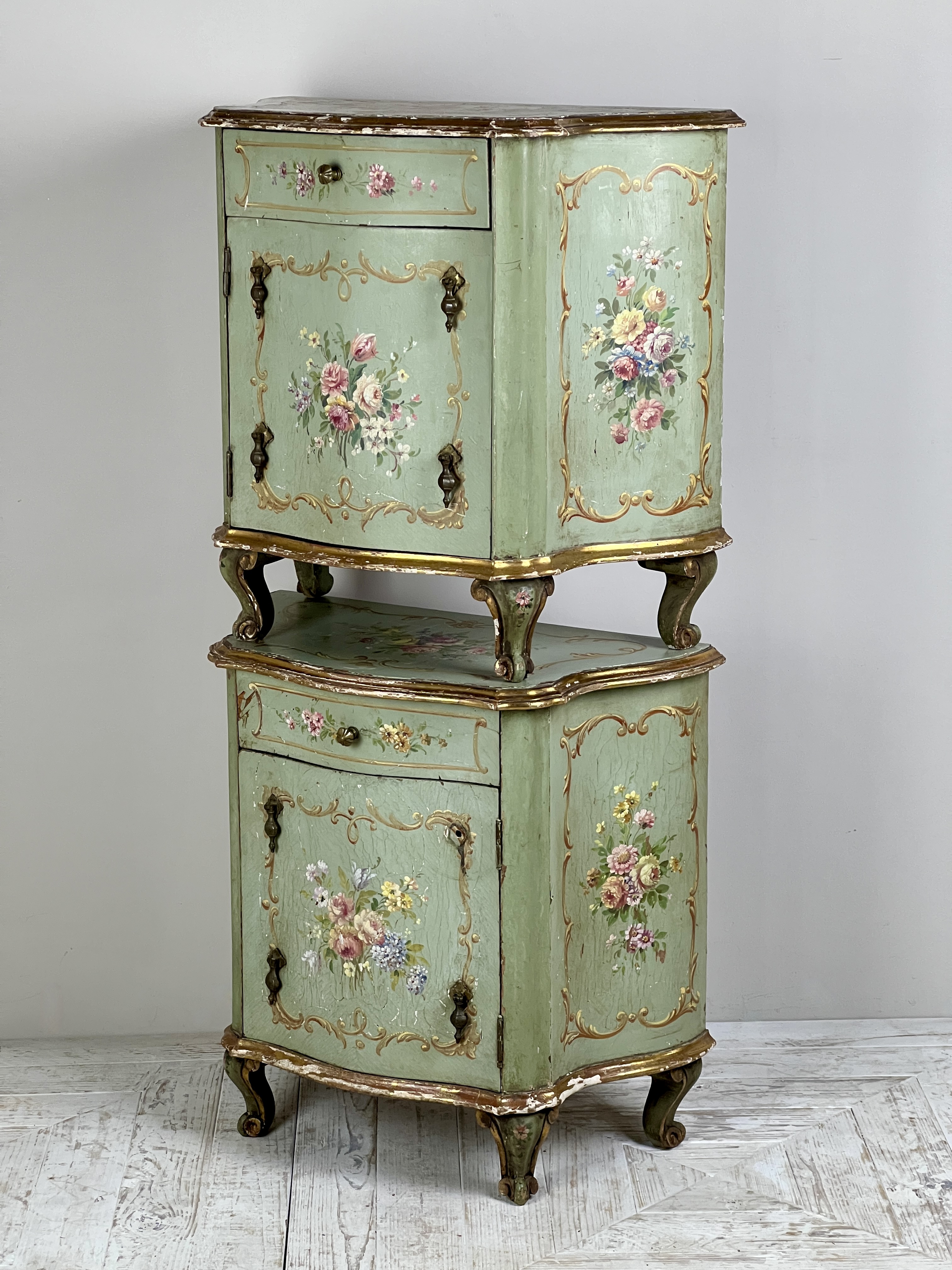 A Pair Of C19th Venetian Hand Painted Bedside Cabinets - Image 3