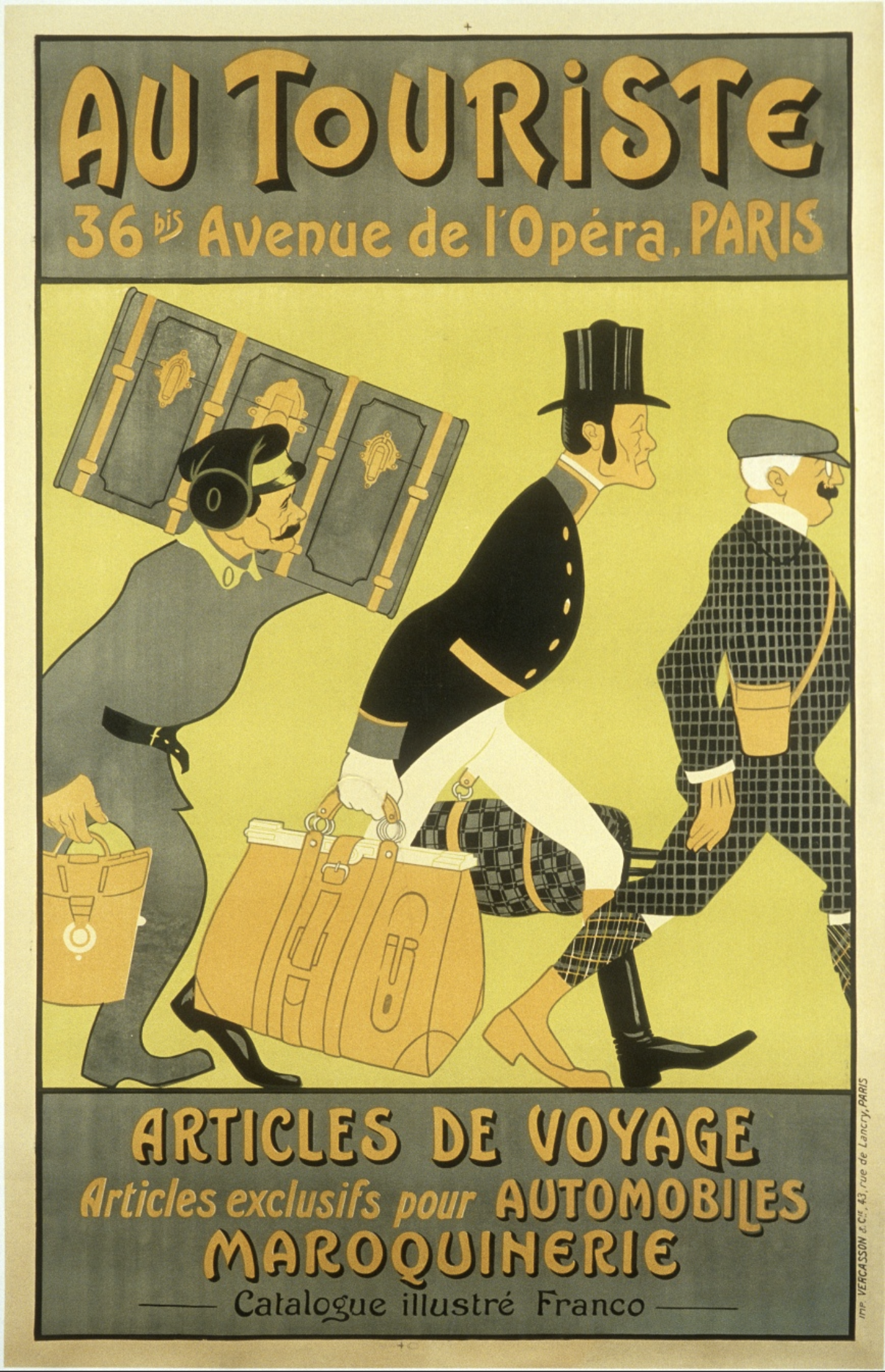 Vintage French Travel Trunk By Au Touriste Paris - Image 10