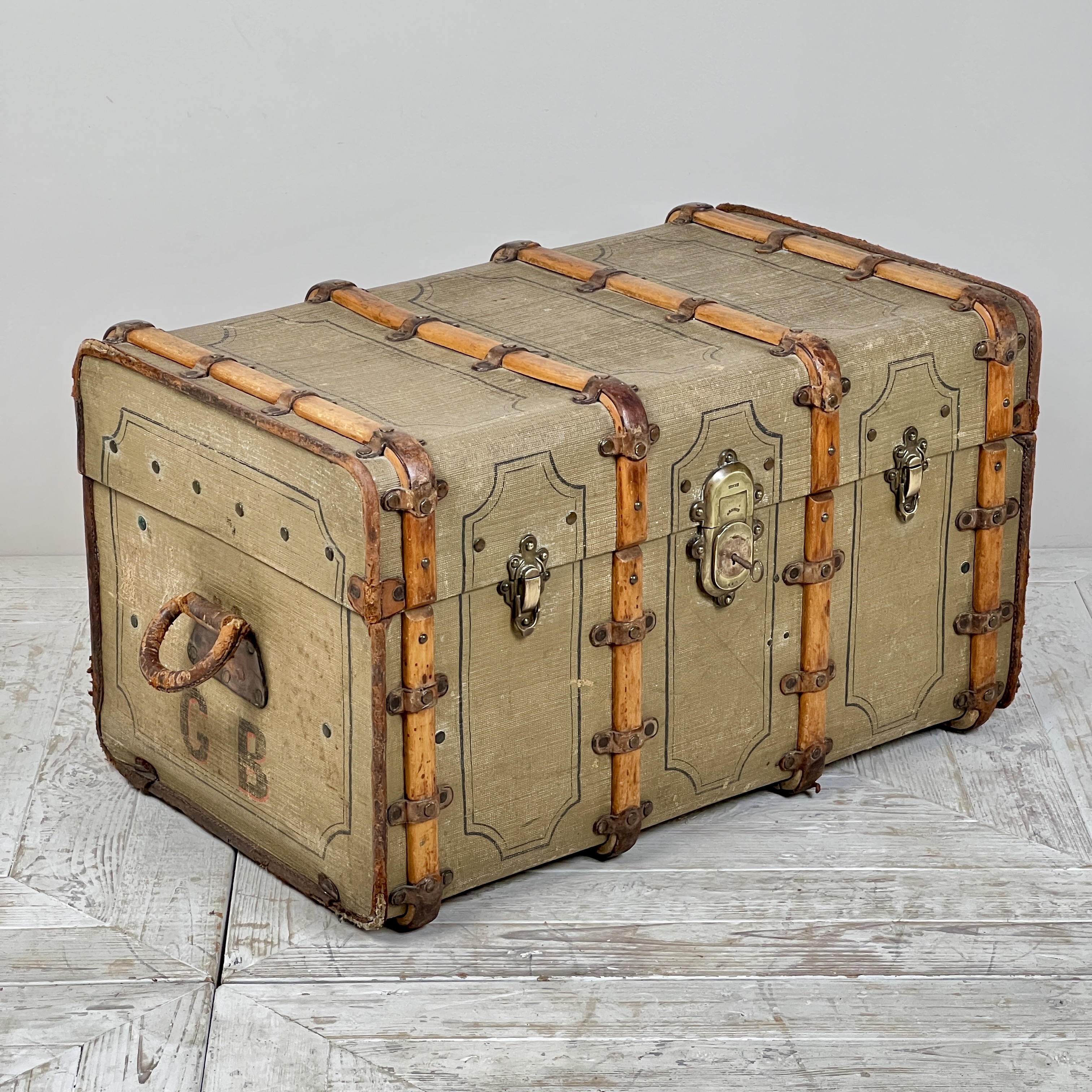 Vintage French Travel Trunk By Au Touriste Paris