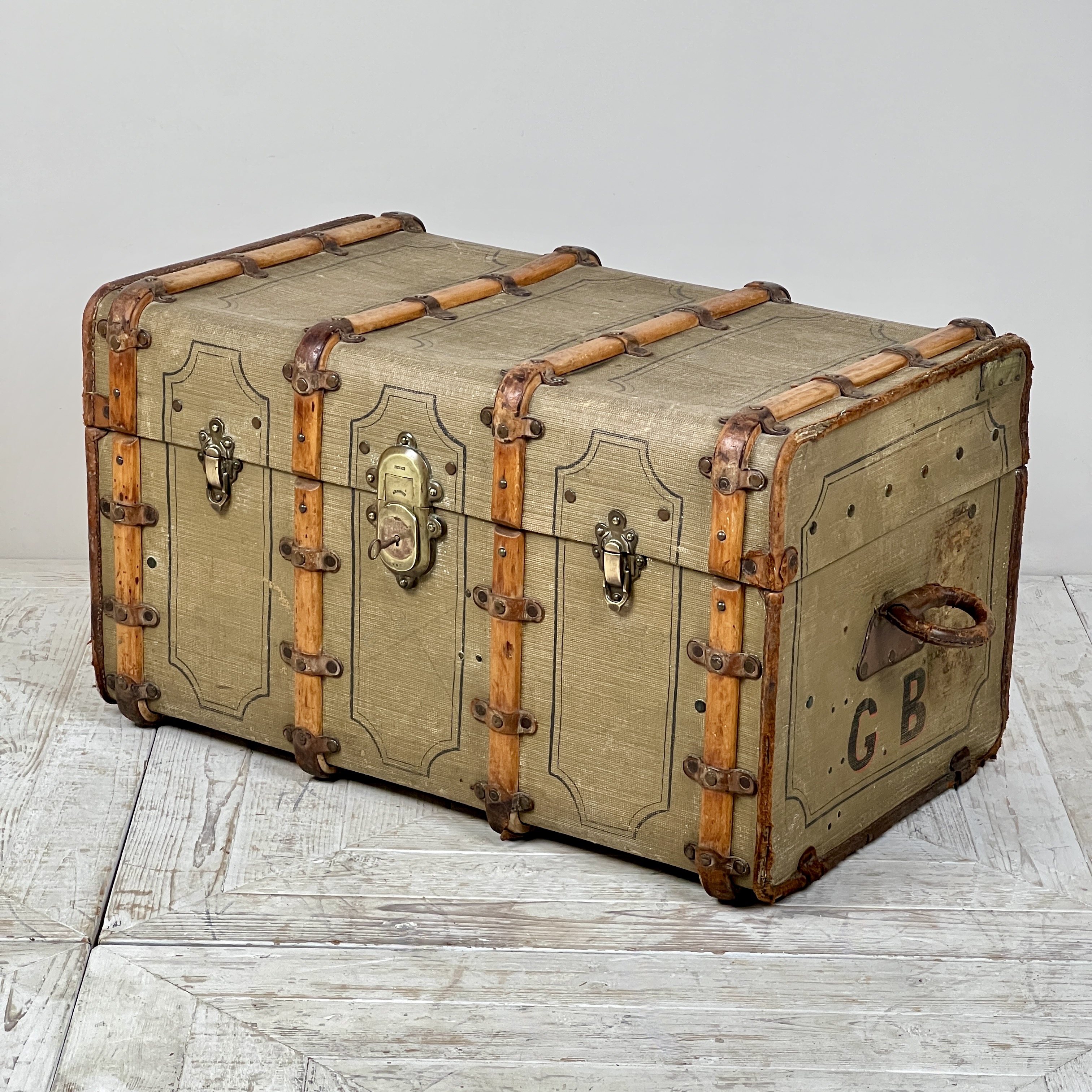 Vintage French Travel Trunk By Au Touriste Paris - Image 3