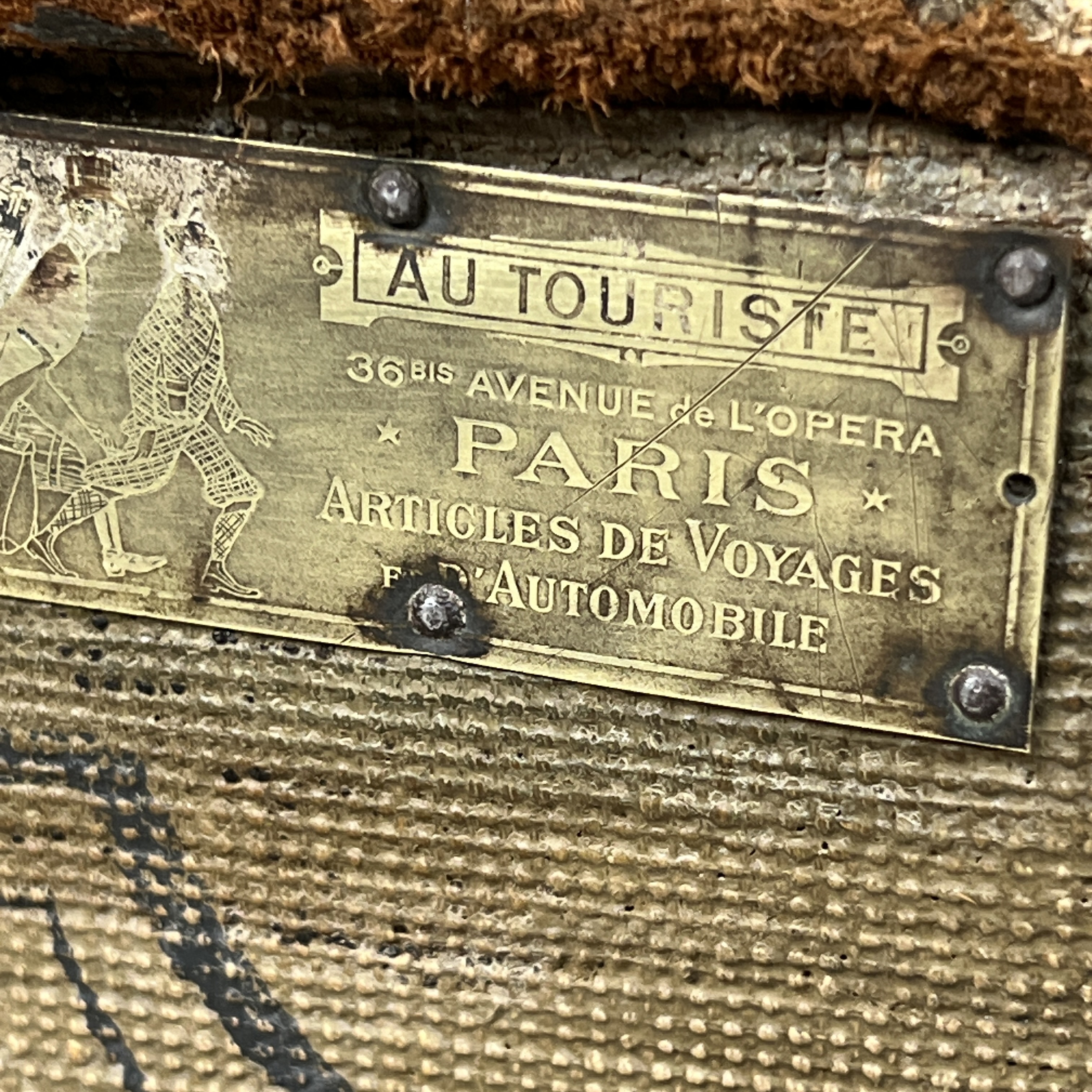 Vintage French Travel Trunk By Au Touriste Paris - Image 9