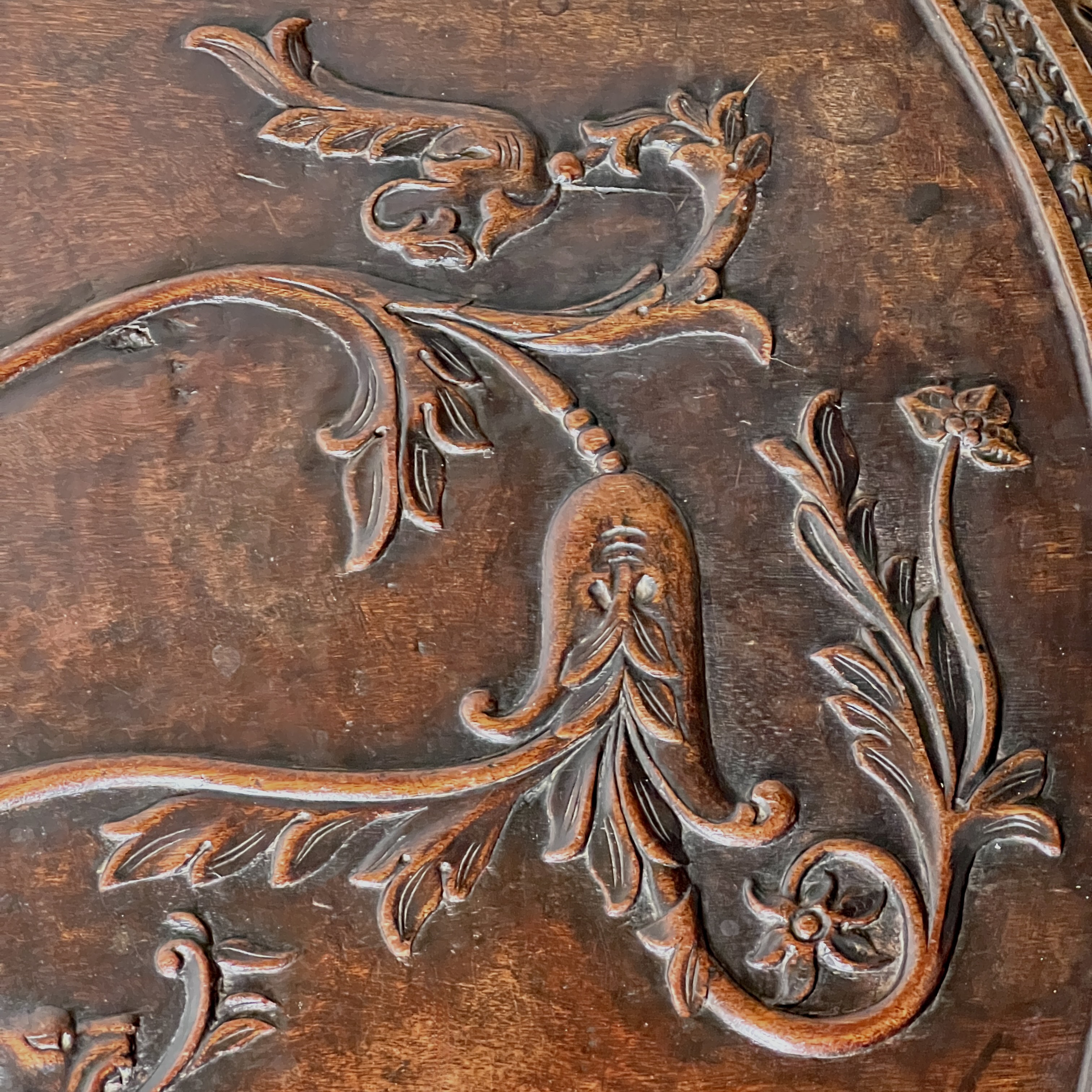 A Gibraltarian Carved Drop Leaf Bobbin Table - Image 6