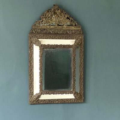 A C19th Continental Repousse Marginal Wall Mirror