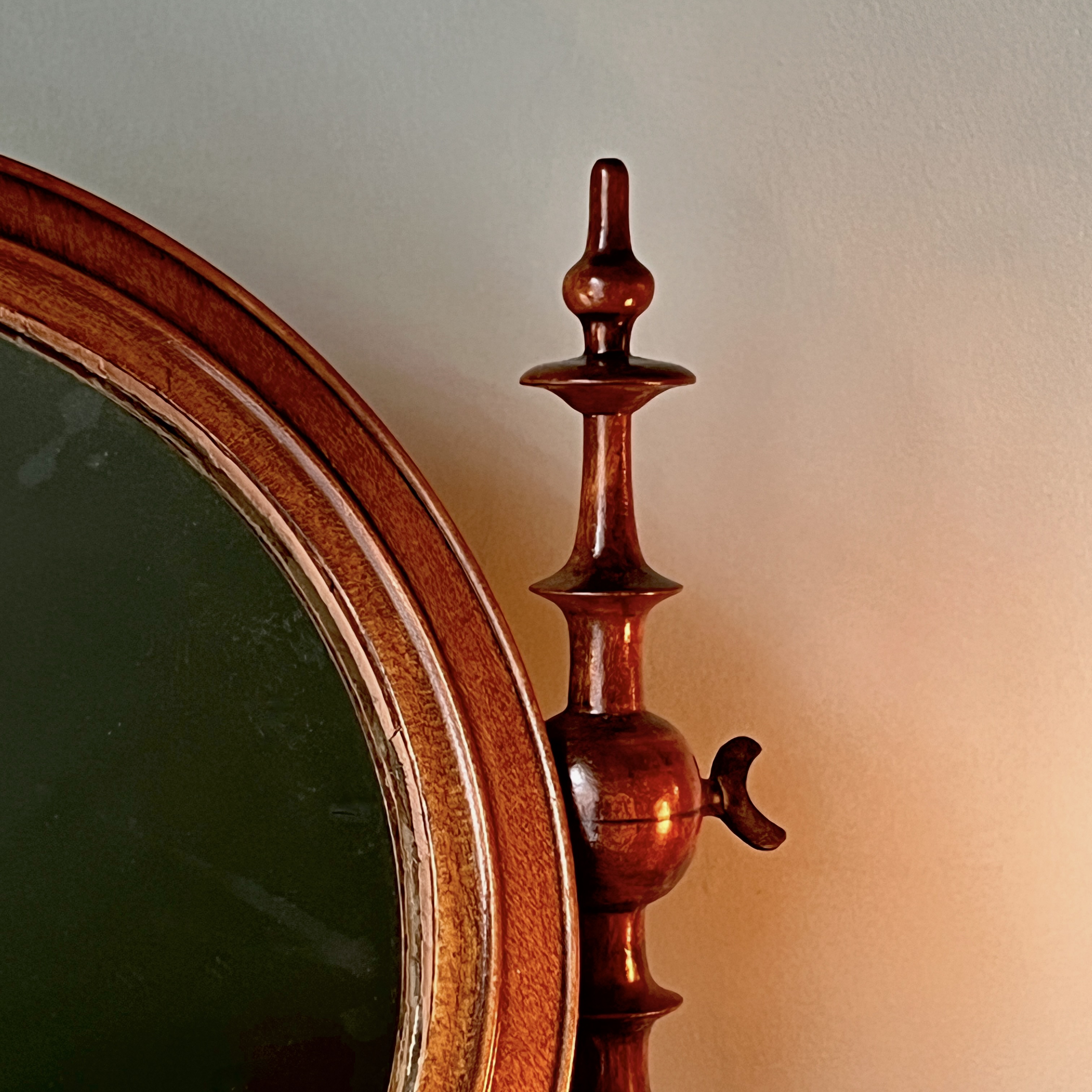 Victorian Turned Walnut Dressing Mirror - Image 4