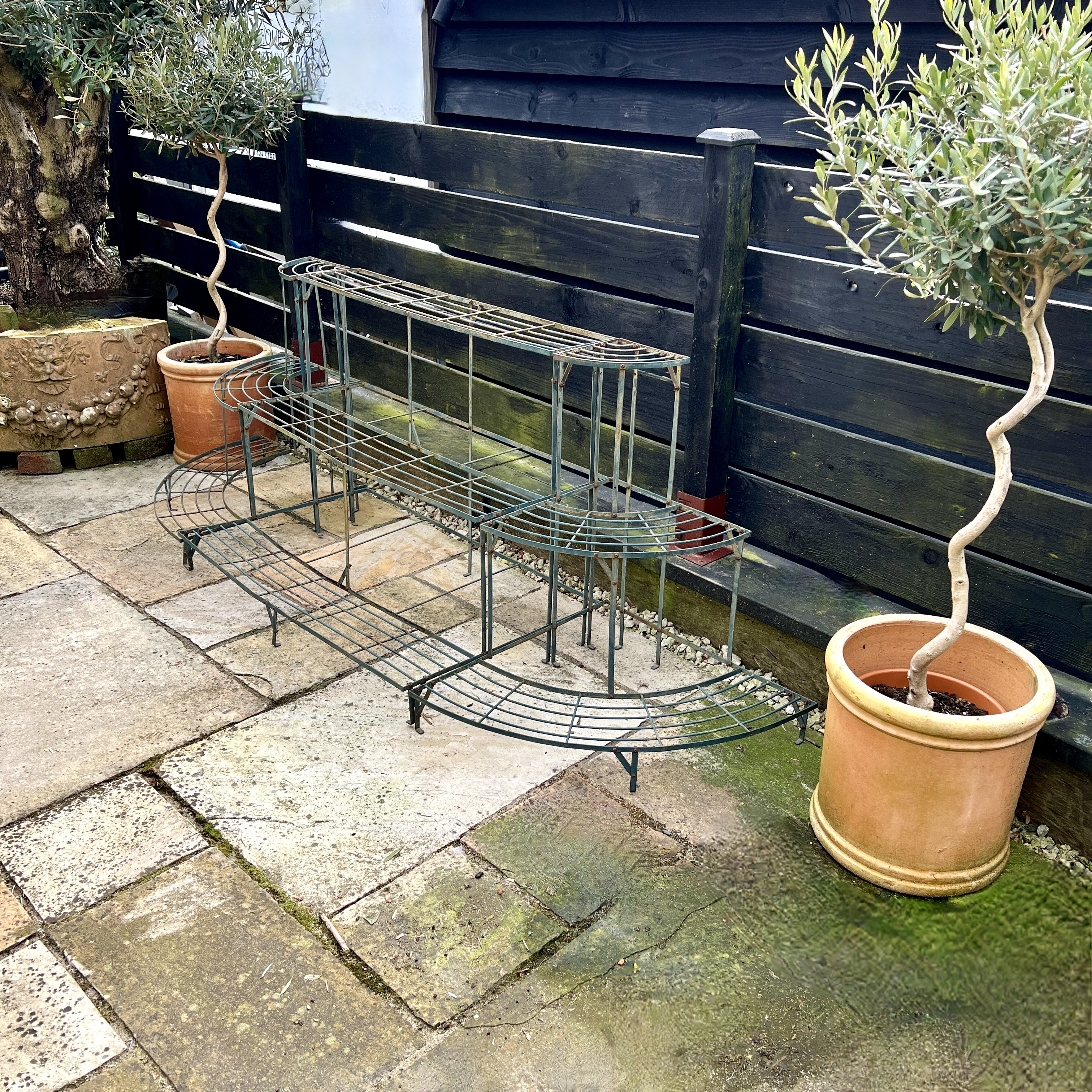 Large Vintage French Painted Iron Plant Stand - Image 6