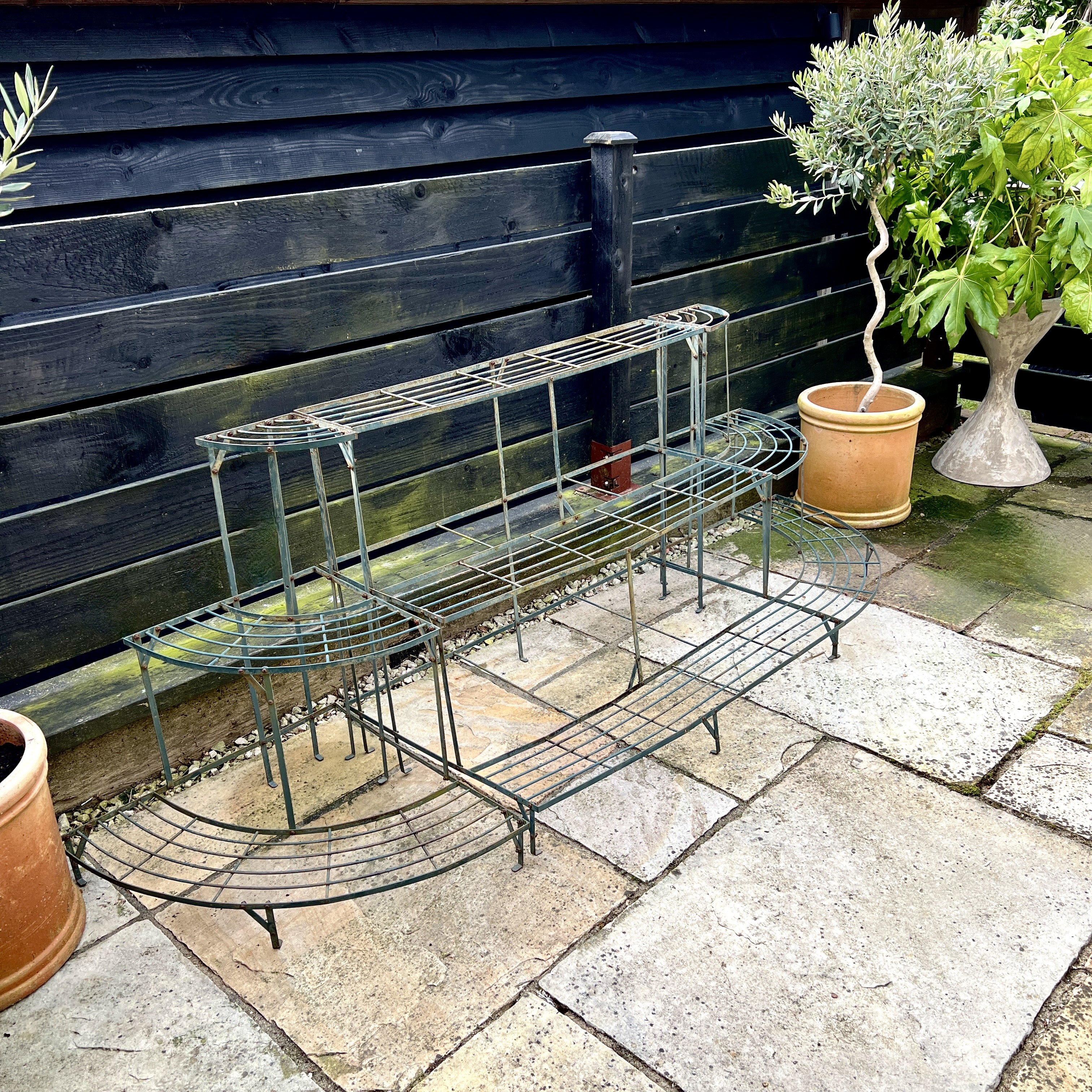 Large Vintage French Painted Iron Plant Stand - Image 4