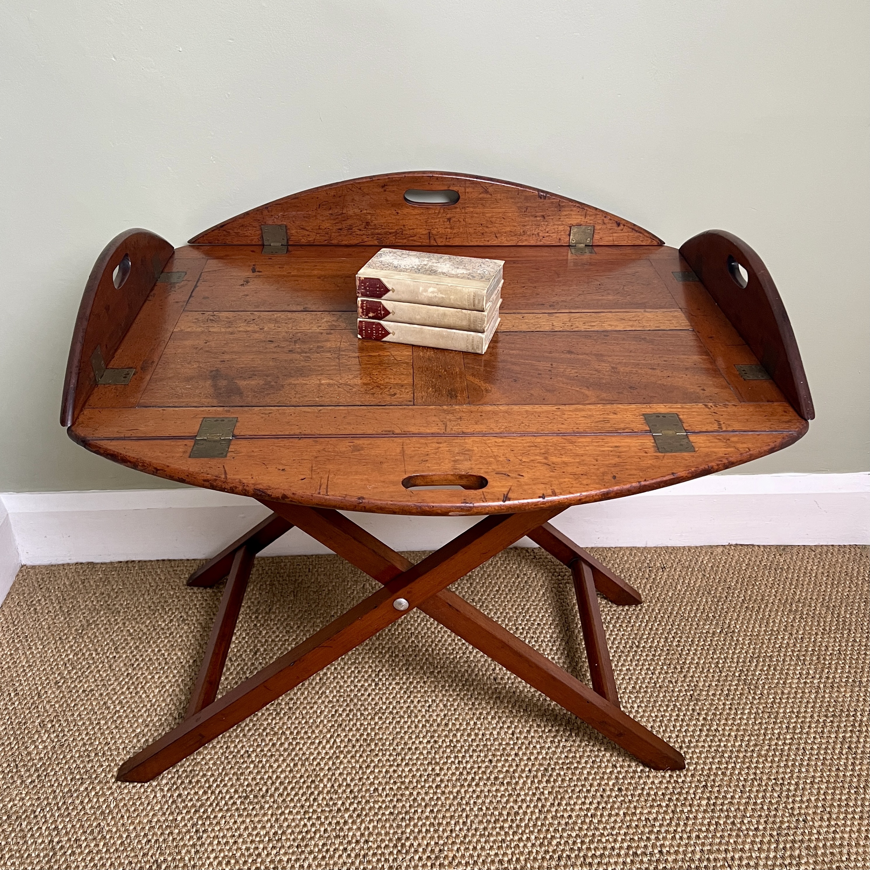 A C19th Mahogany Campaign Butlers Tray Table By Army & Navy CSL - Image 5