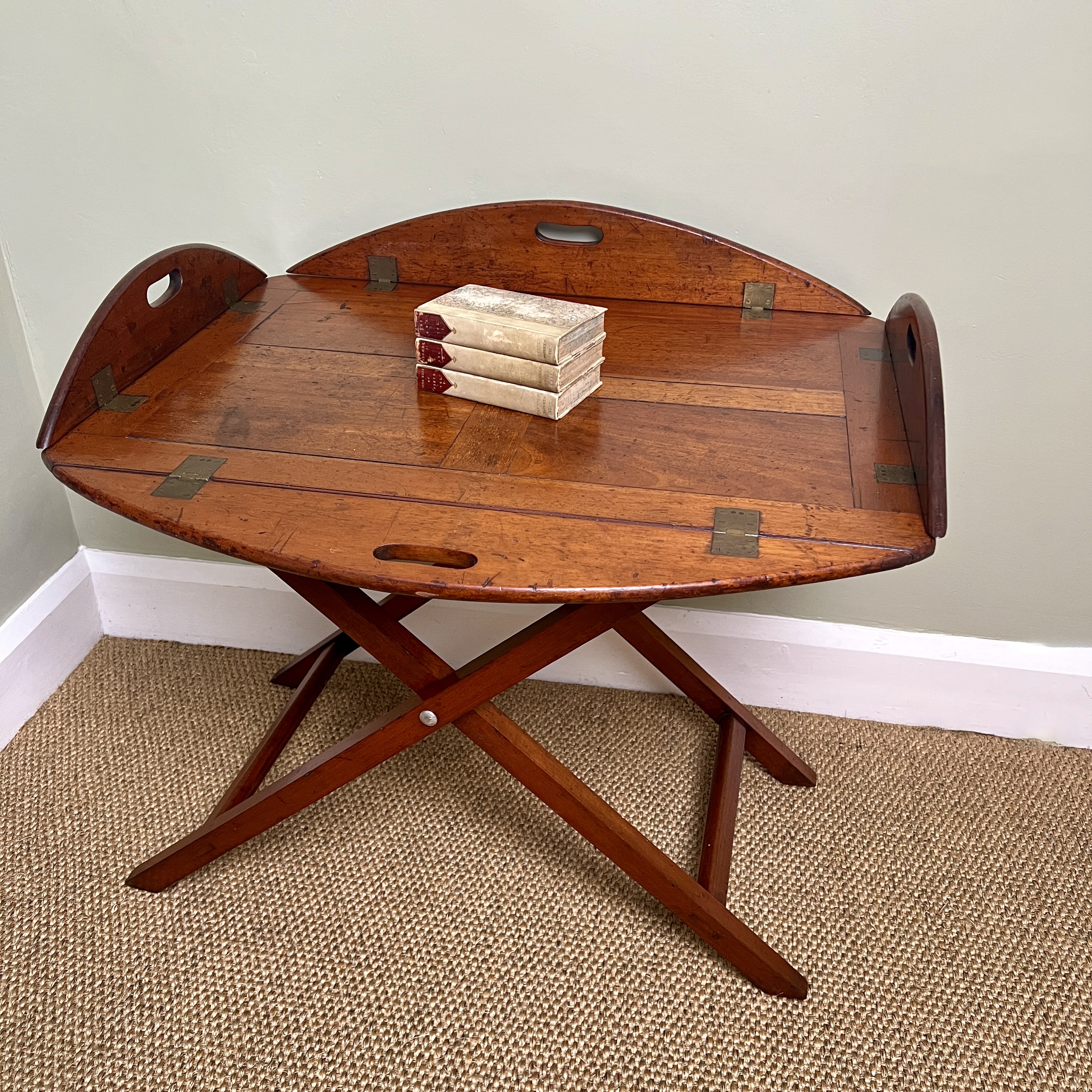 A C19th Mahogany Campaign Butlers Tray Table By Army & Navy CSL - Image 8