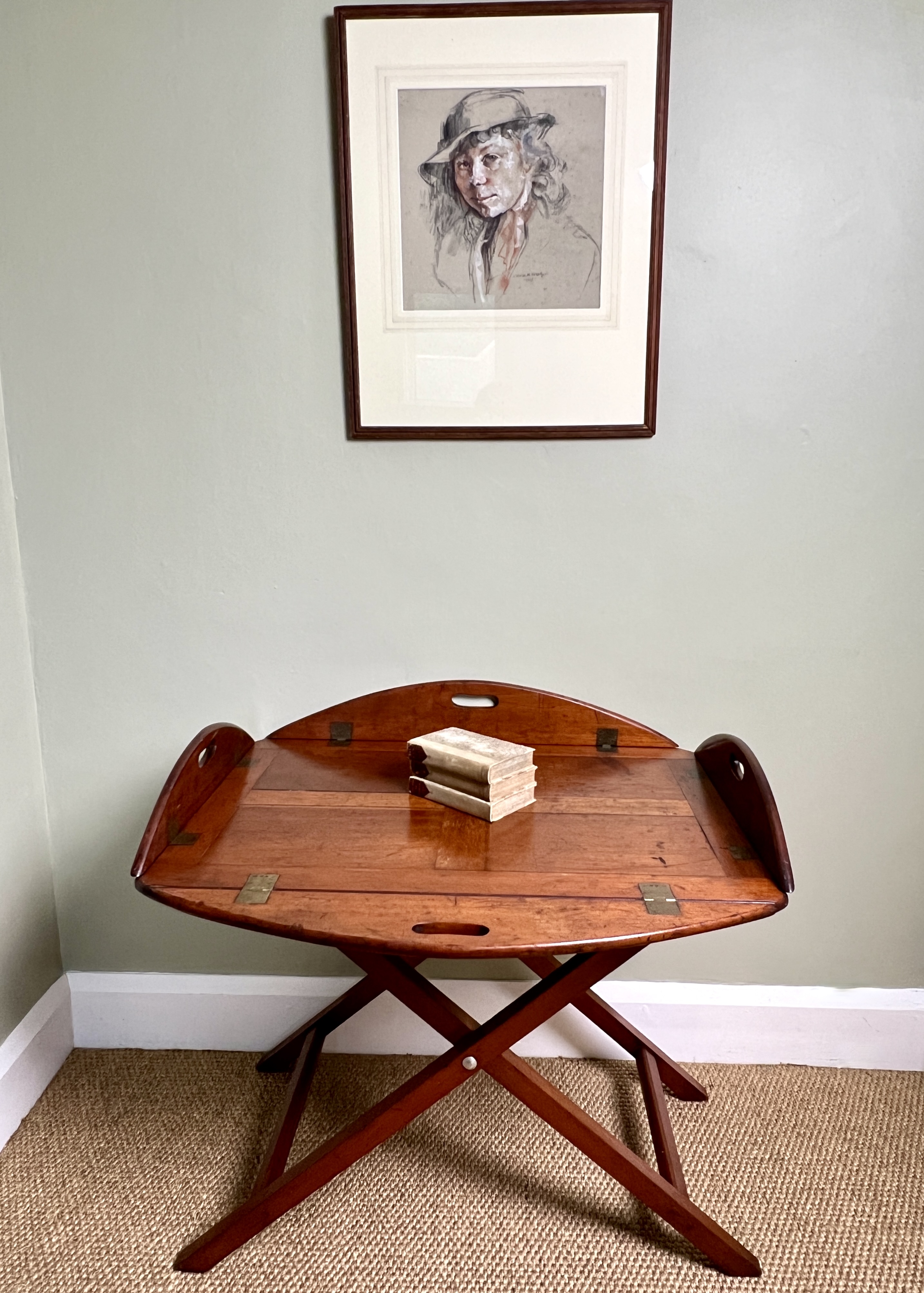 A C19th Mahogany Campaign Butlers Tray Table By Army & Navy CSL - Image 2