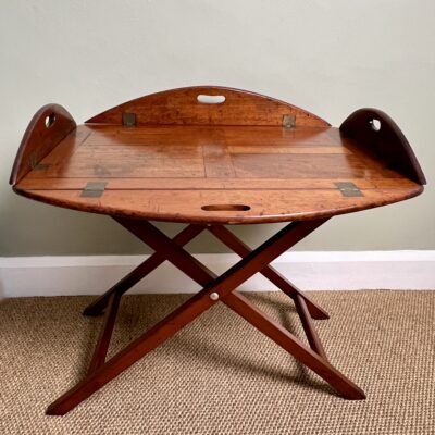 A C19th Mahogany Campaign Butlers Tray Table By Army & Navy CSL