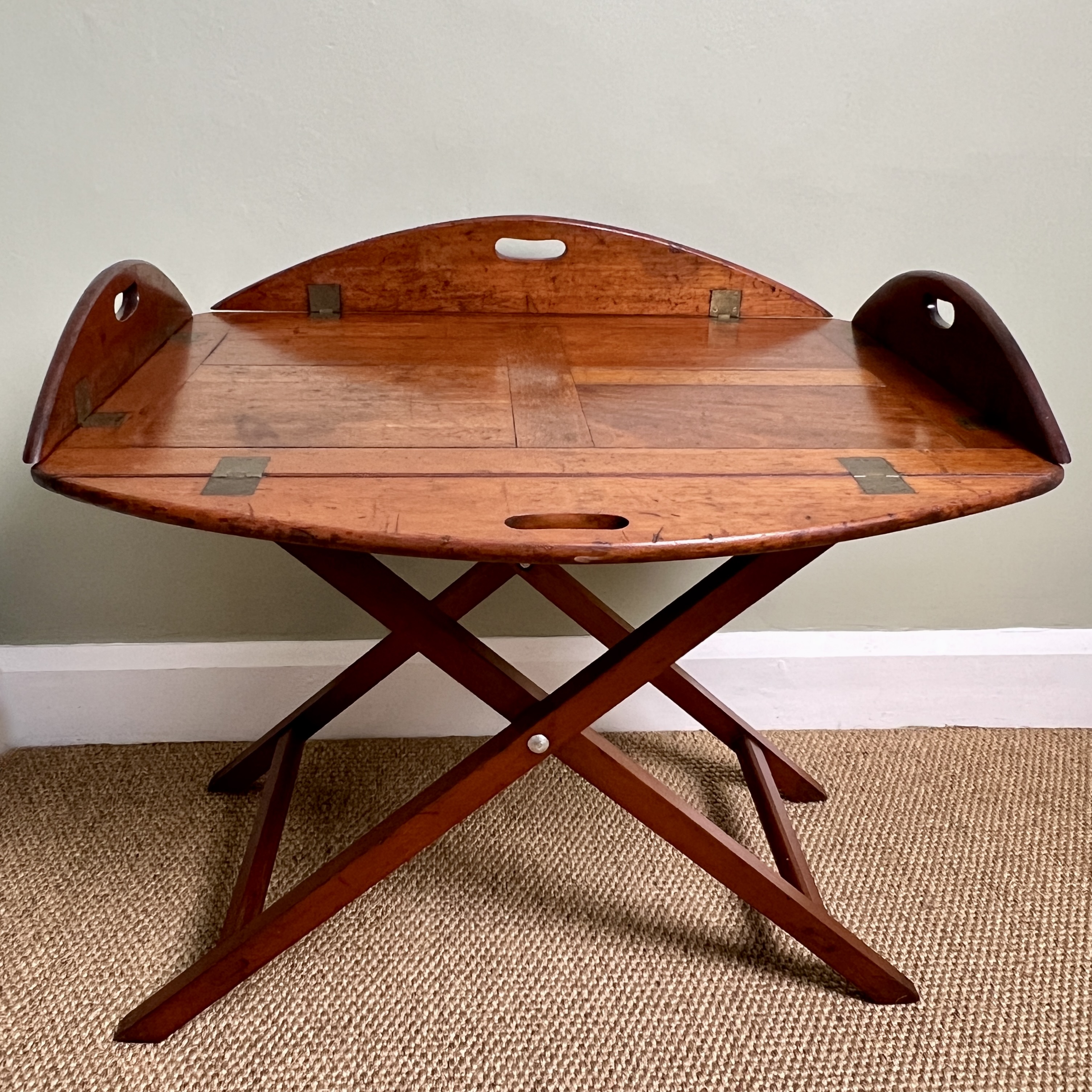 A C19th Mahogany Campaign Butlers Tray Table By Army & Navy CSL