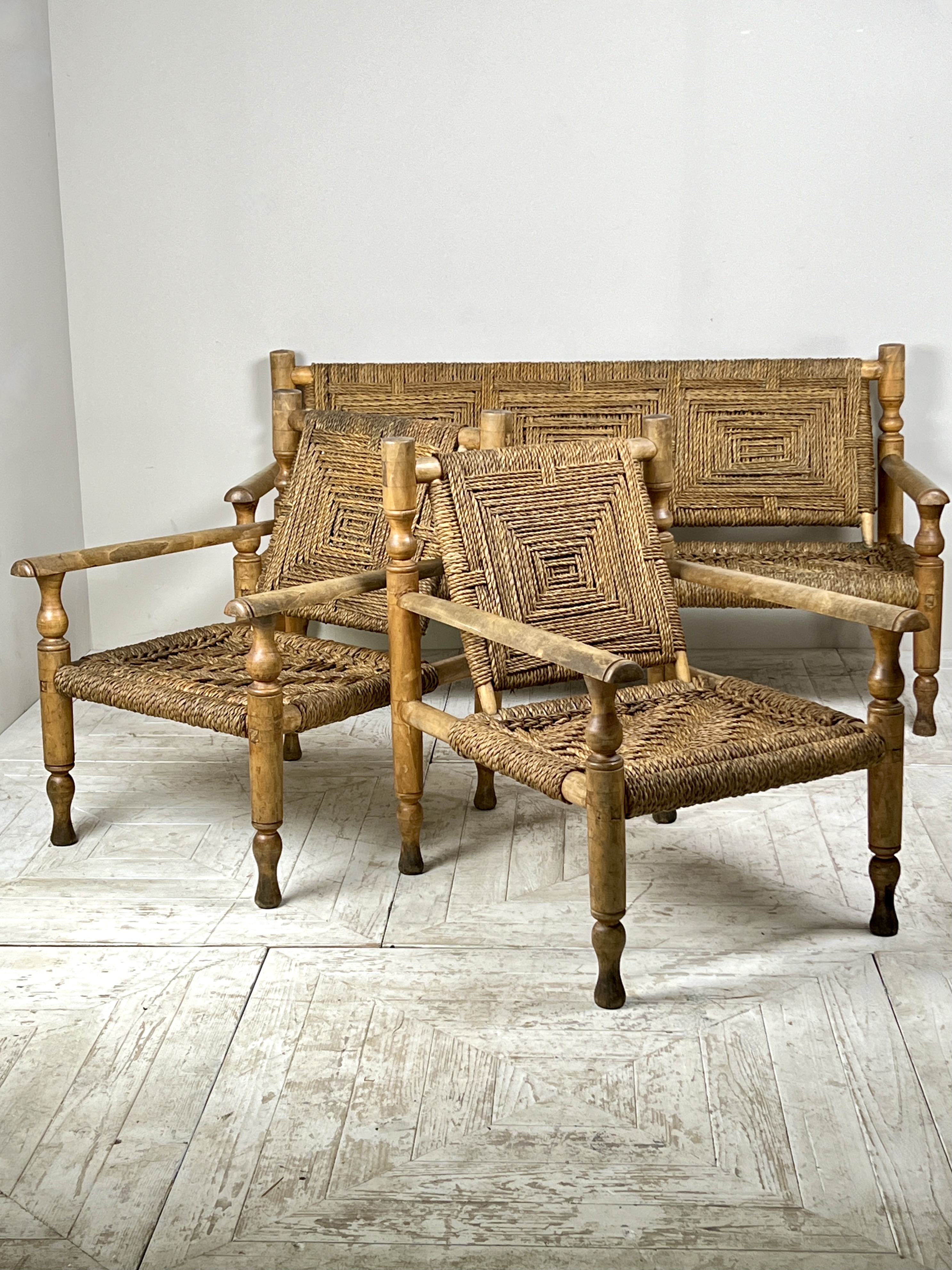 Sofa and Armchair Set Designed By Adrien Audoux And Frida Minet