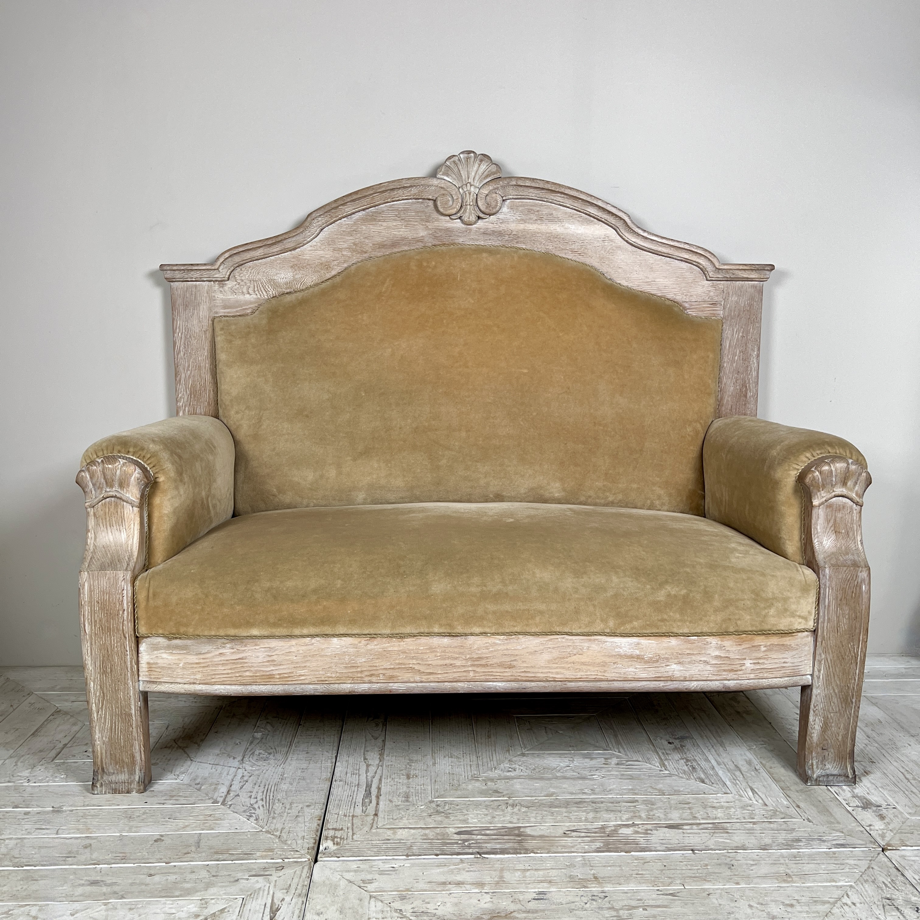 Early 20th Century Limed Oak Danish Sofa - Image 2