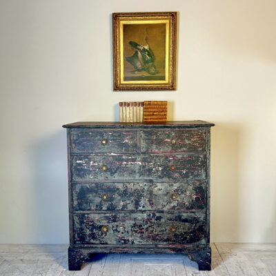Painted Chest Of Georgian Style Drawers Circa 1910
