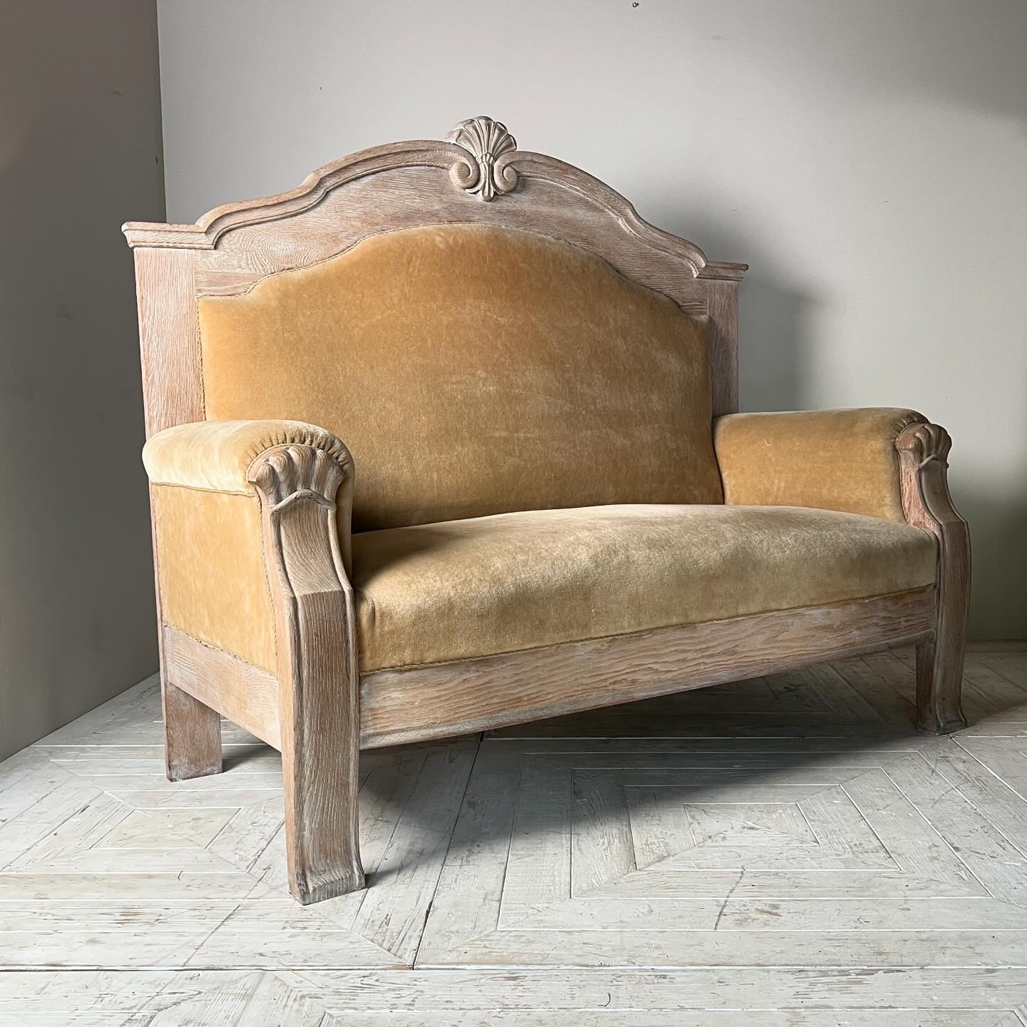 Early 20th Century Limed Oak Danish Sofa - Image 4