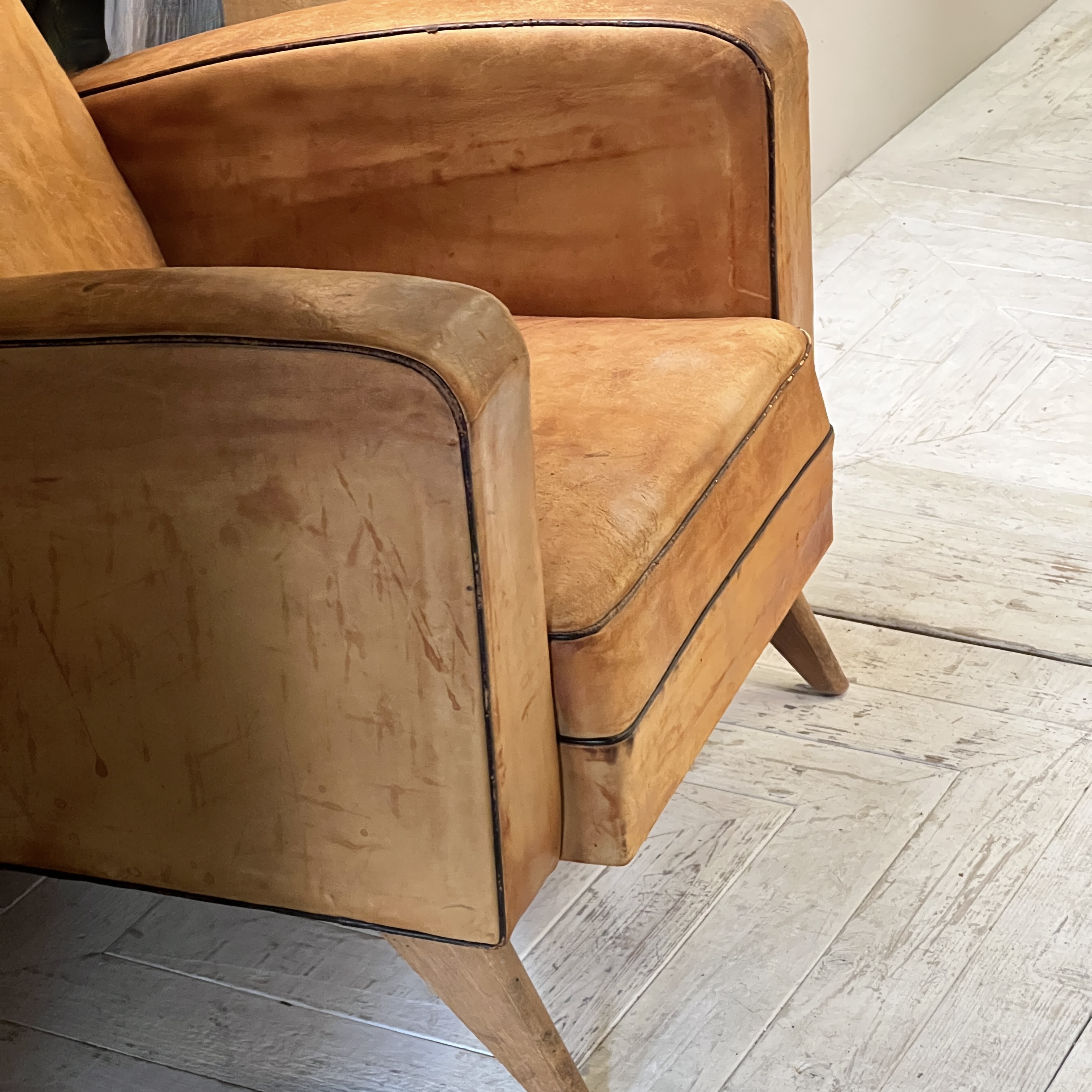 Pair Of 1950'S French Leather Armchairs - Image 9