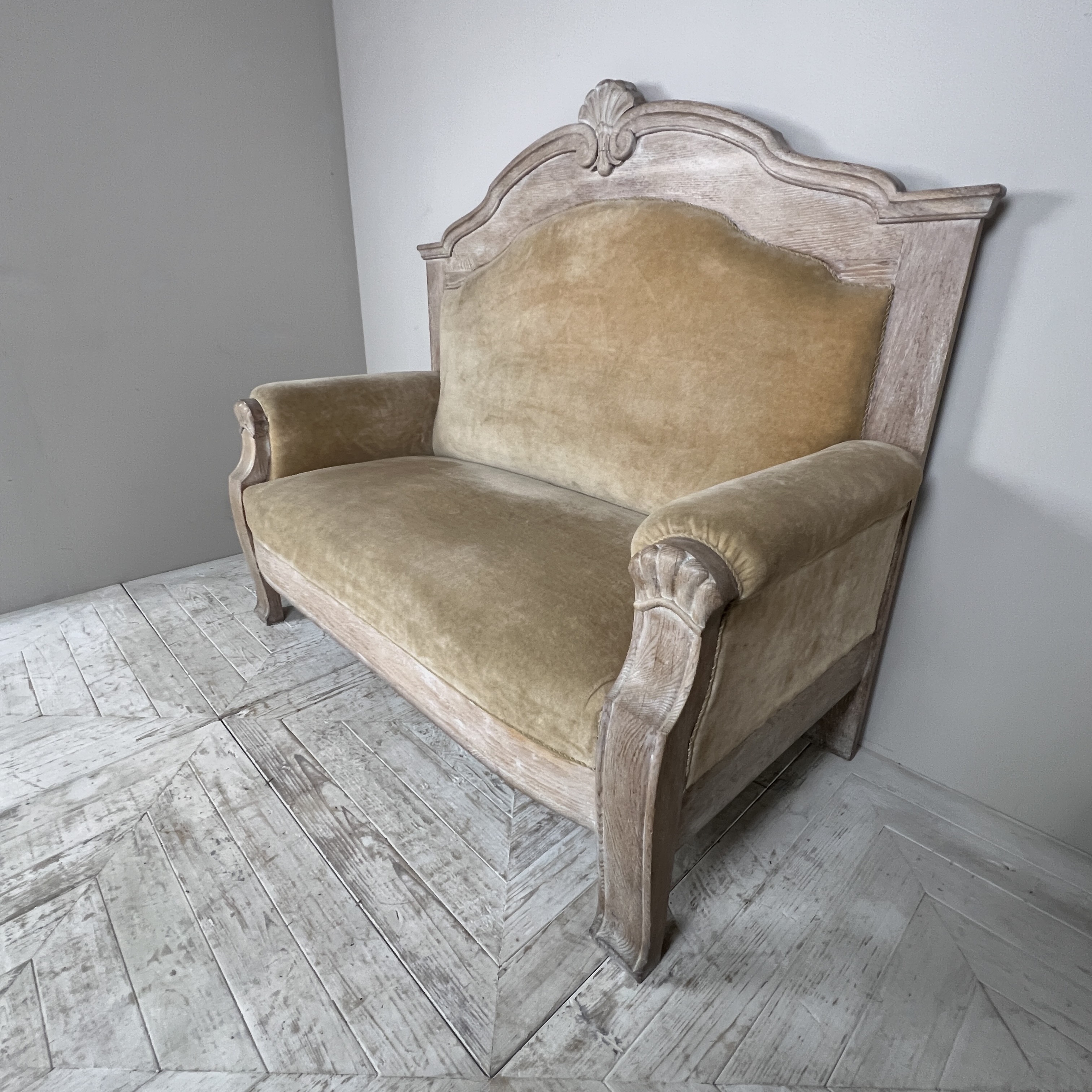 Early 20th Century Limed Oak Danish Sofa - Image 3