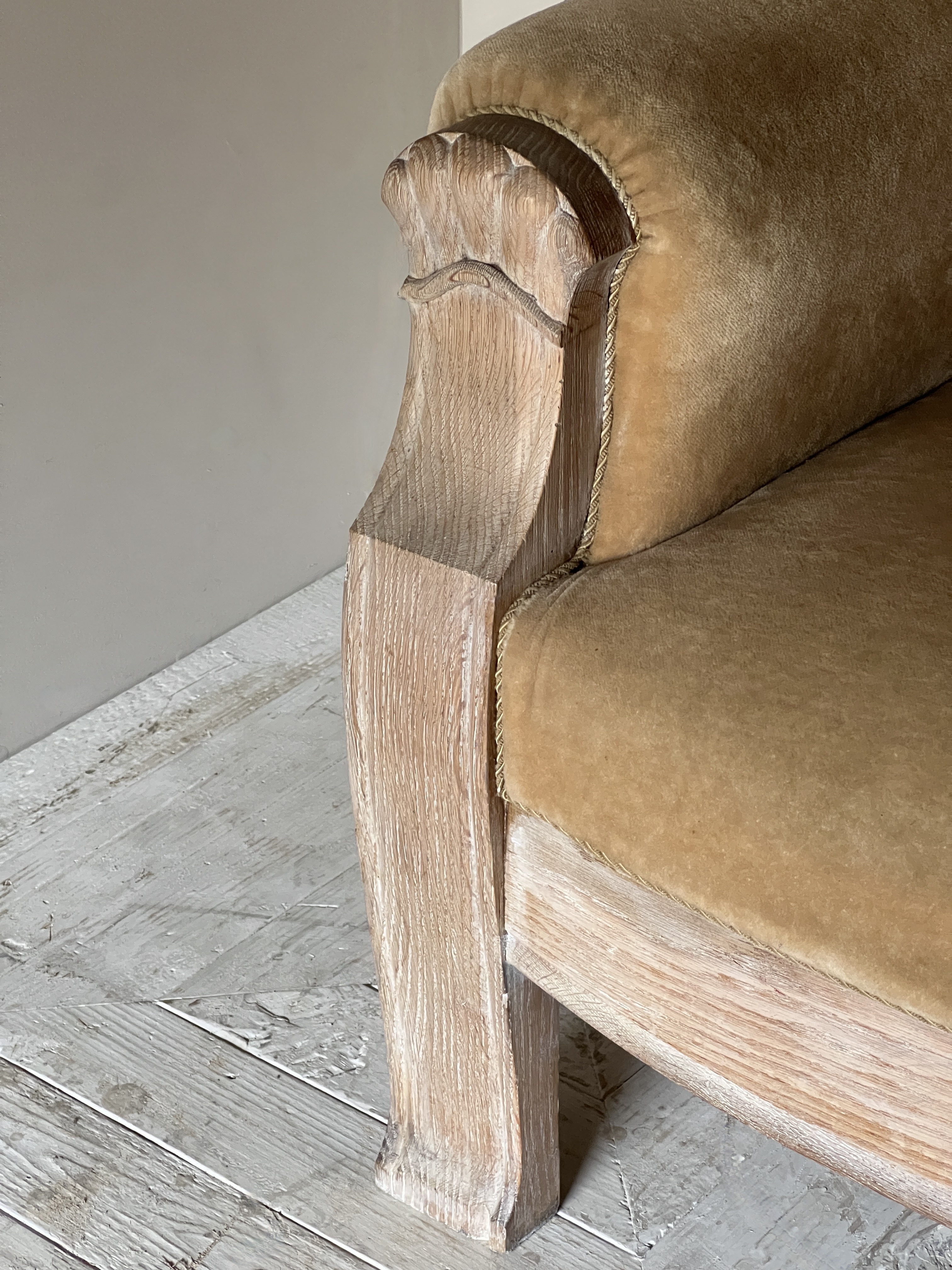 Early 20th Century Limed Oak Danish Sofa - Image 5