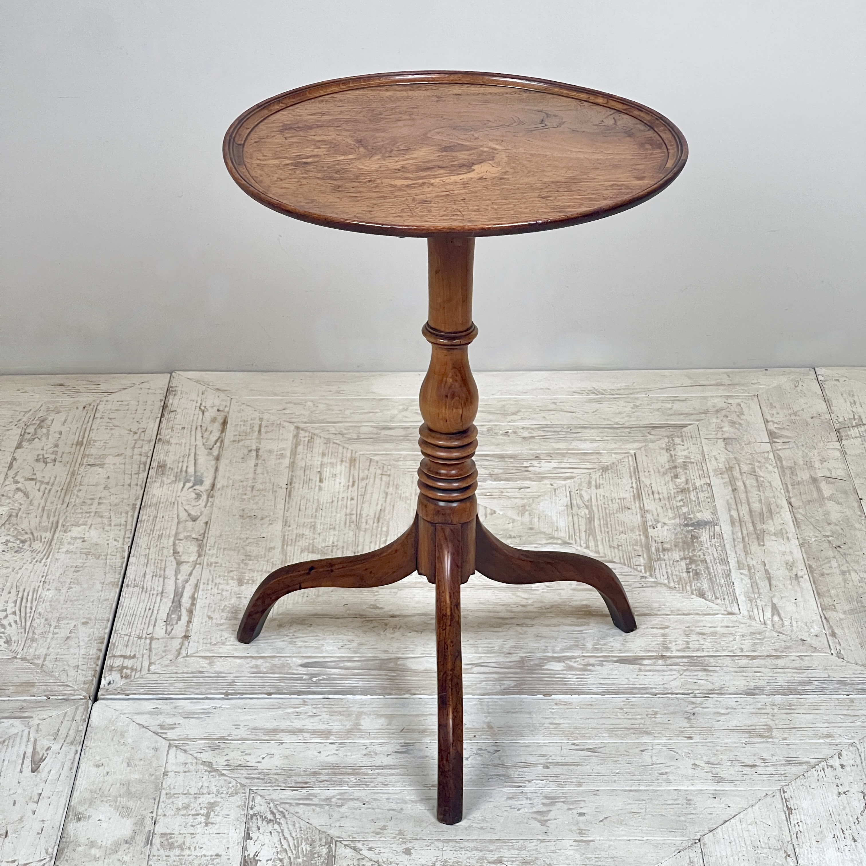 A Late Georgian Fruitwood Tilt Top Wine Table - Image 7