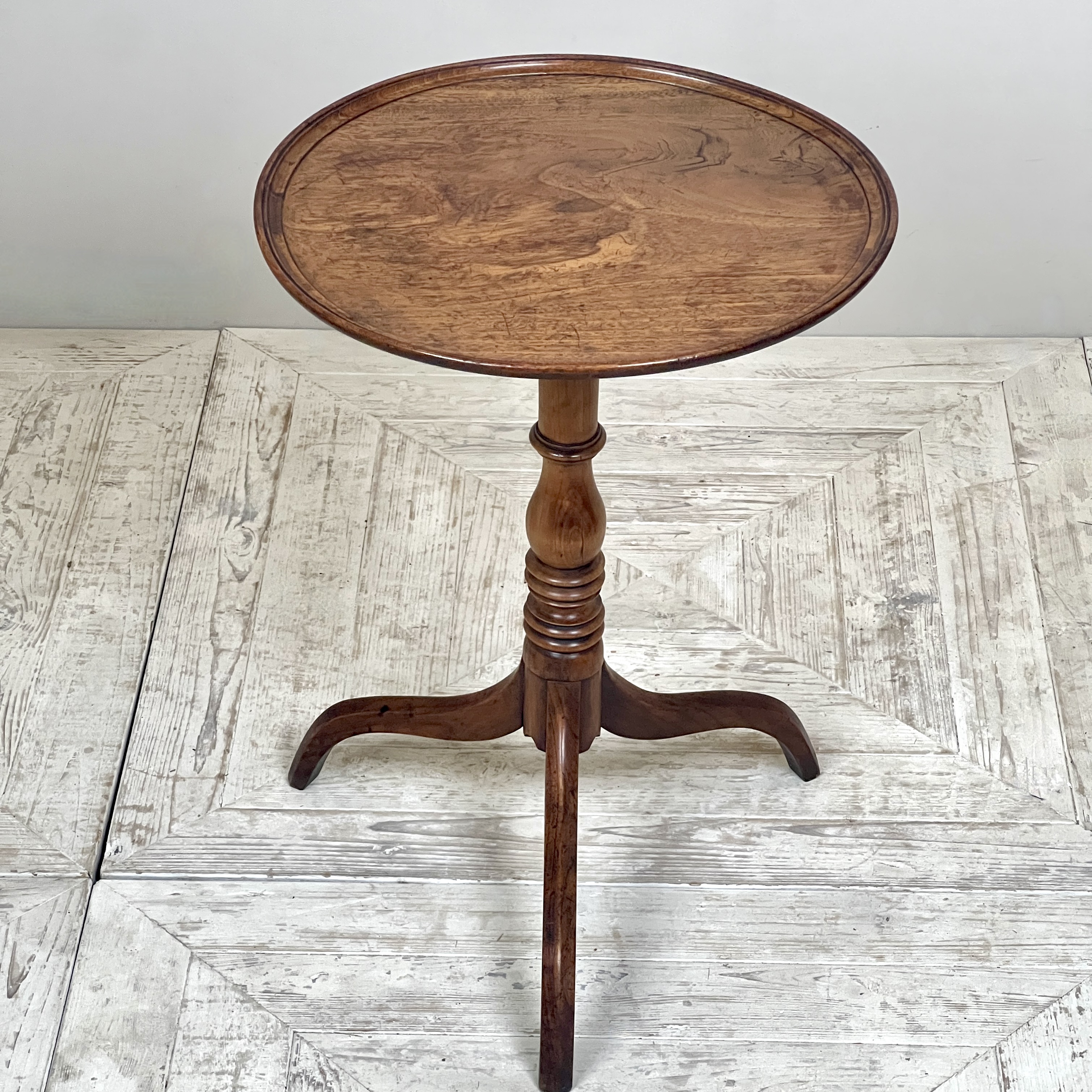 A Late Georgian Fruitwood Tilt Top Wine Table - Image 3