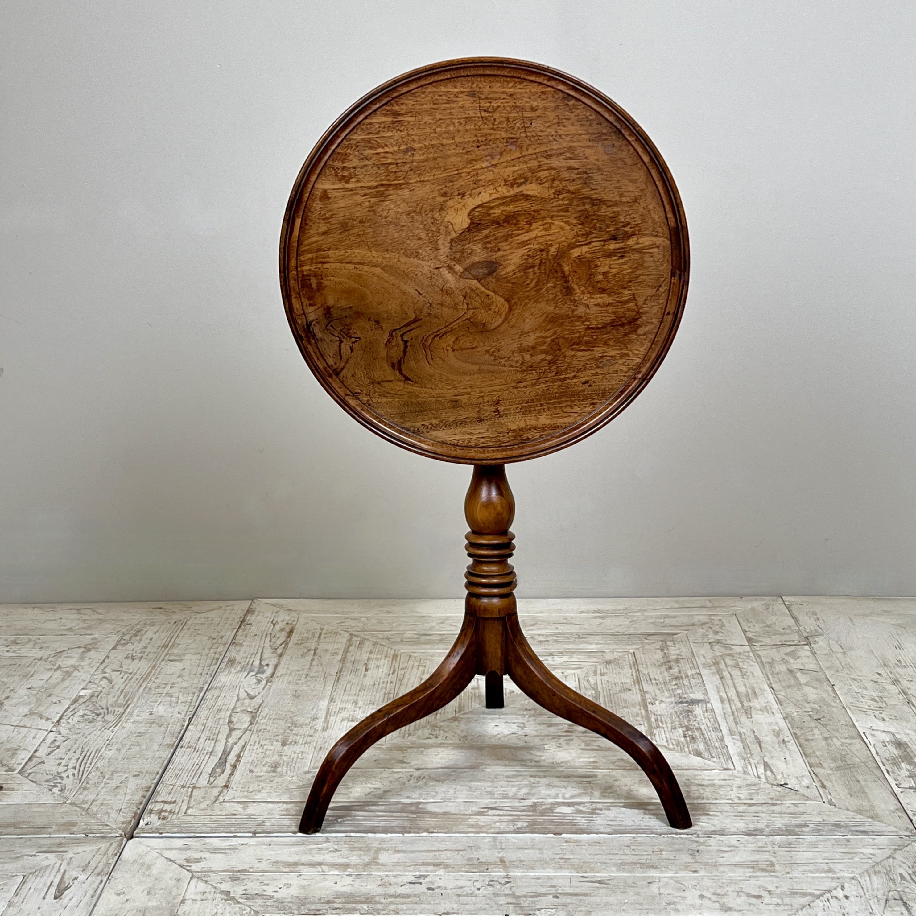 A Late Georgian Fruitwood Tilt Top Wine Table - Image 4
