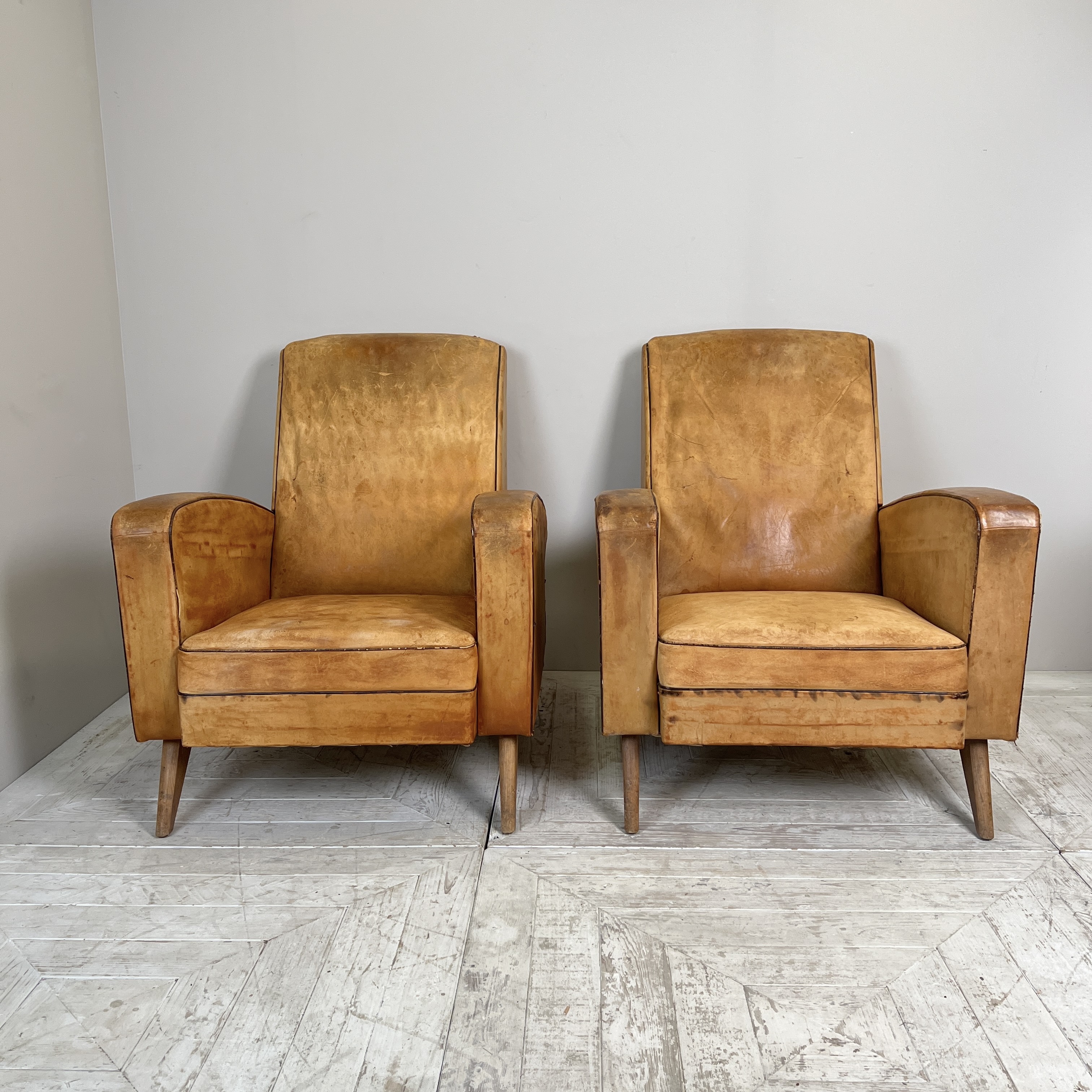 Pair Of 1950'S French Leather Armchairs - Image 2