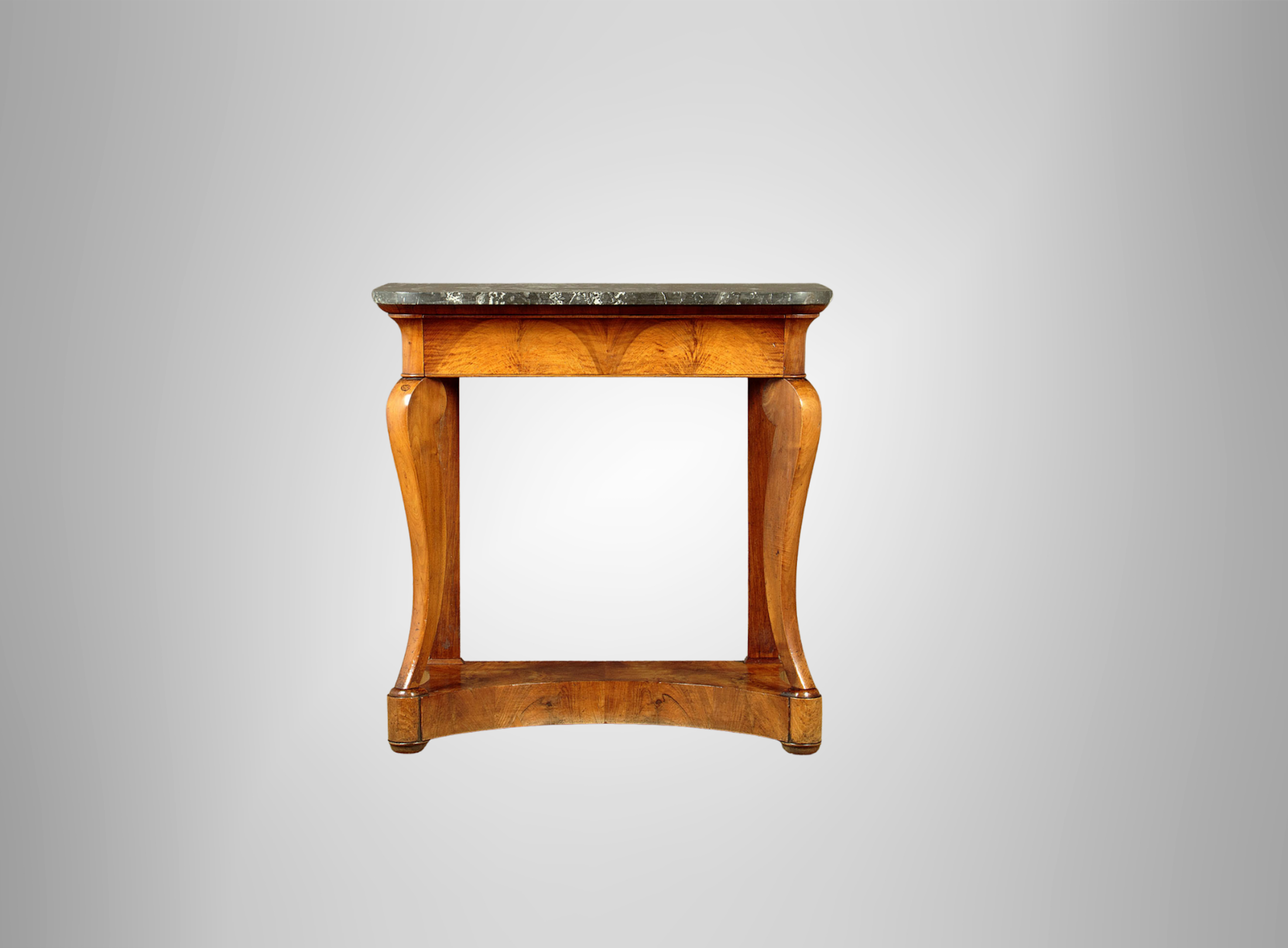French Walnut And Marble Console Table Circa 1830 - Image 2