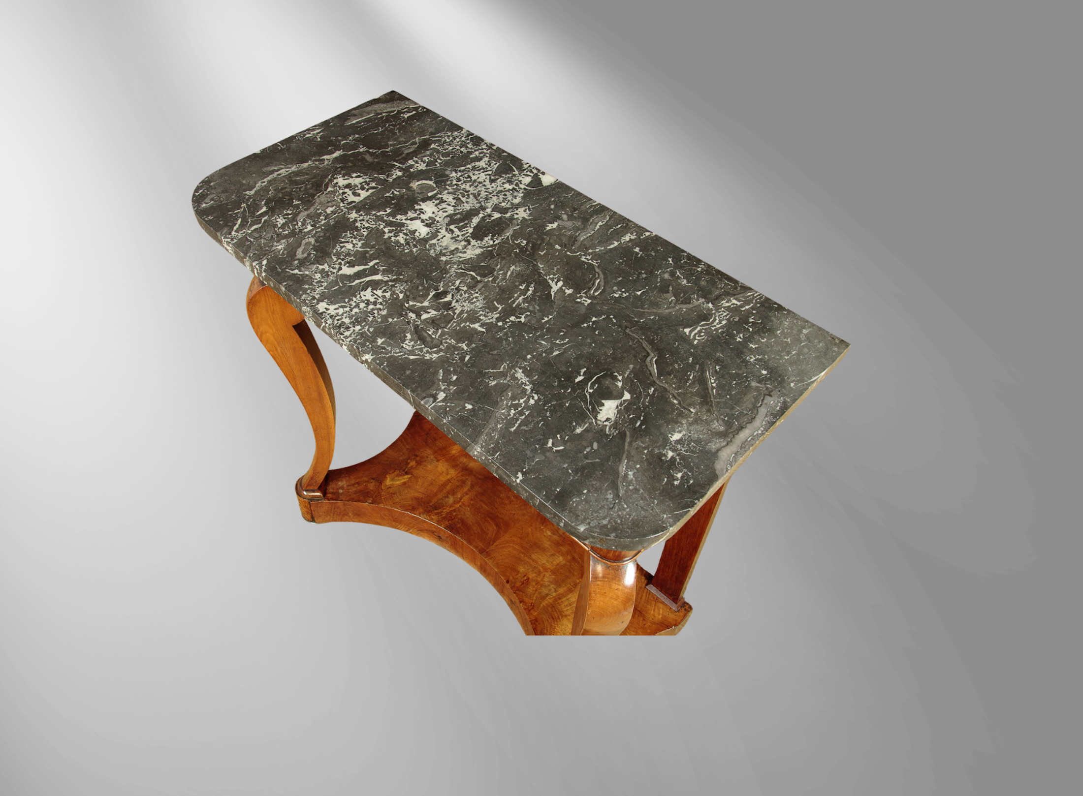French Walnut And Marble Console Table Circa 1830 - Image 3