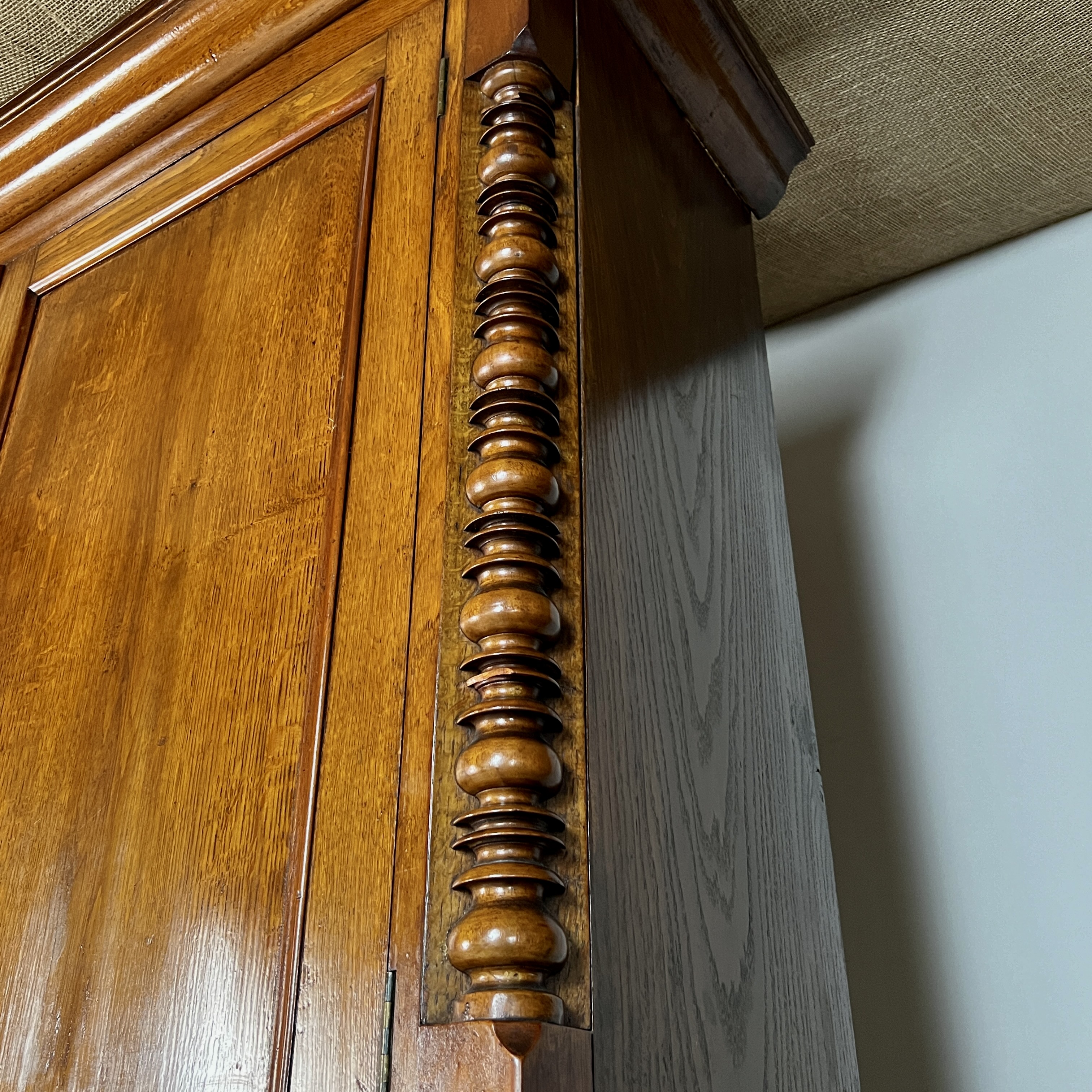 19Th Century Welsh Oak Housekeepers Cupboard Or Linen Press - Image 9
