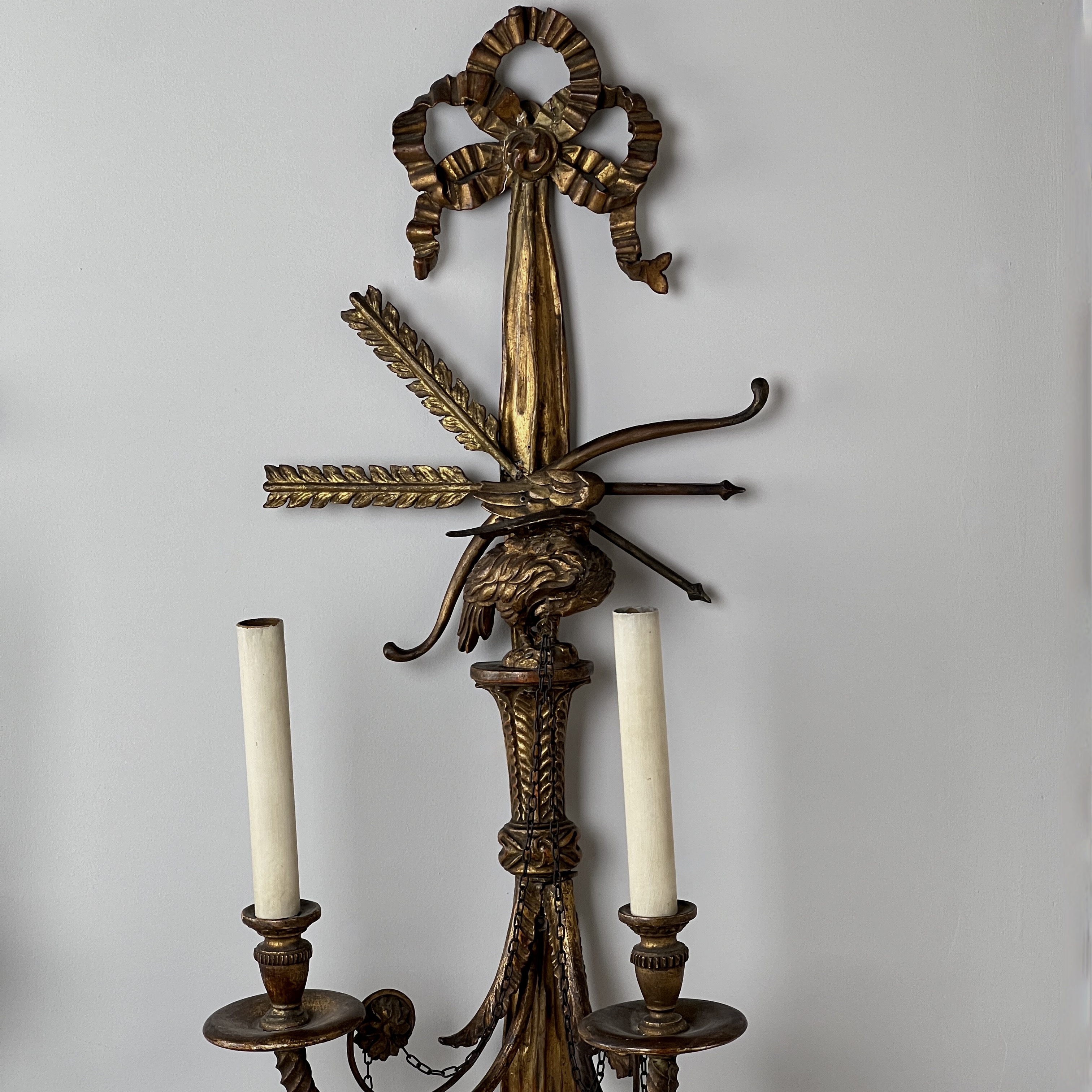Pair Of Antique Giltwood Wall Sconces - Image 3