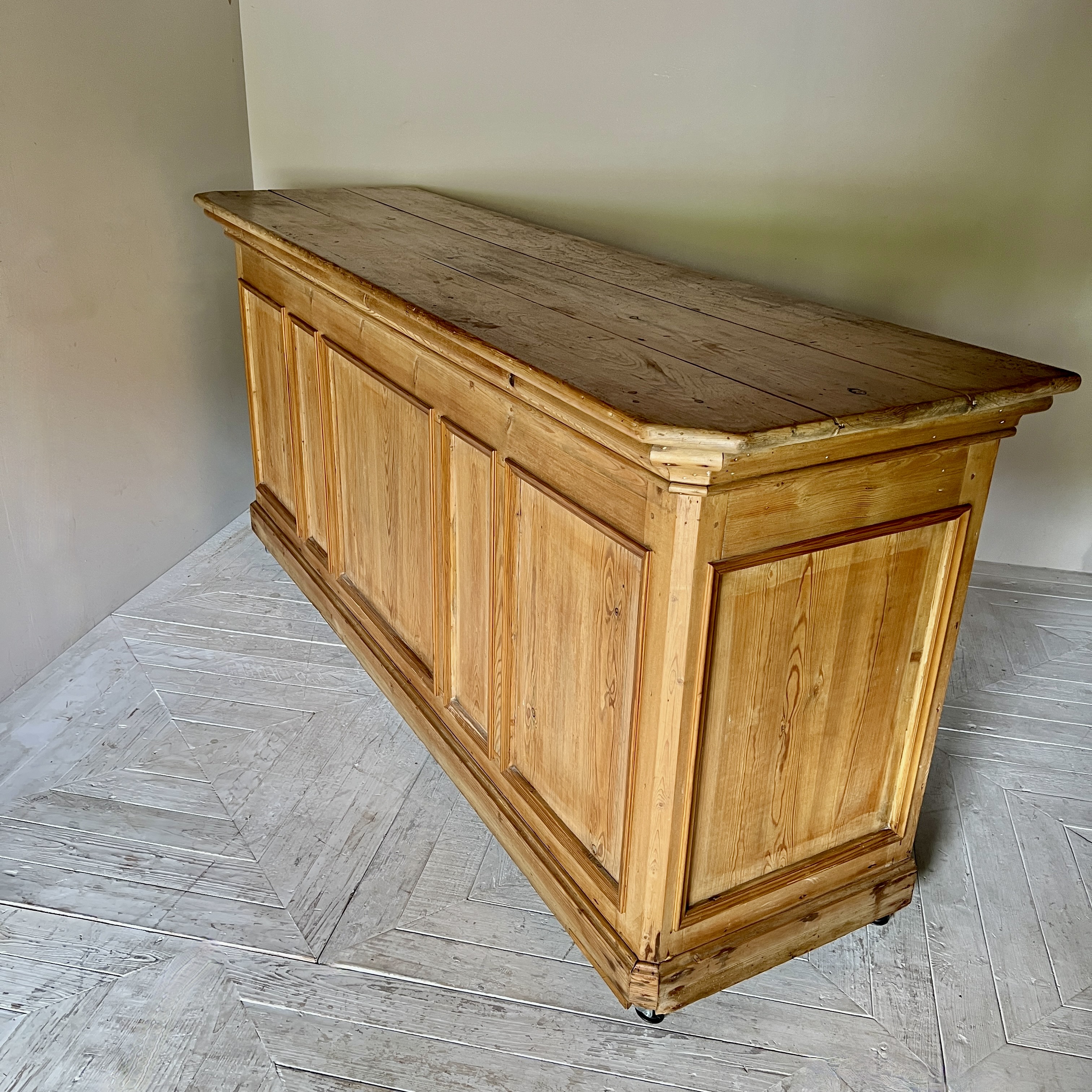 Vintage French Pine Haberdashery Shop Counter - Image 4